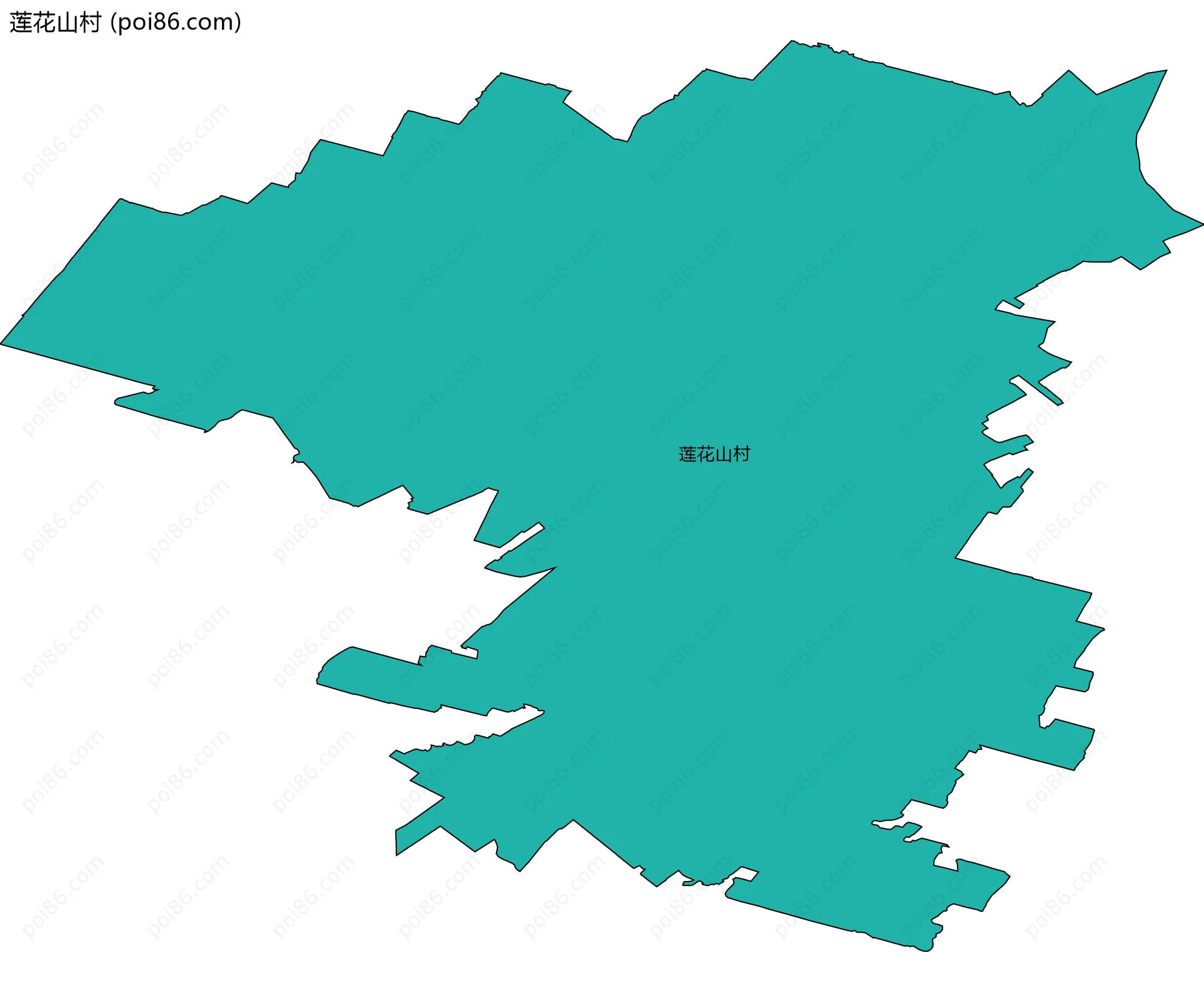 莲花山村边界地图
