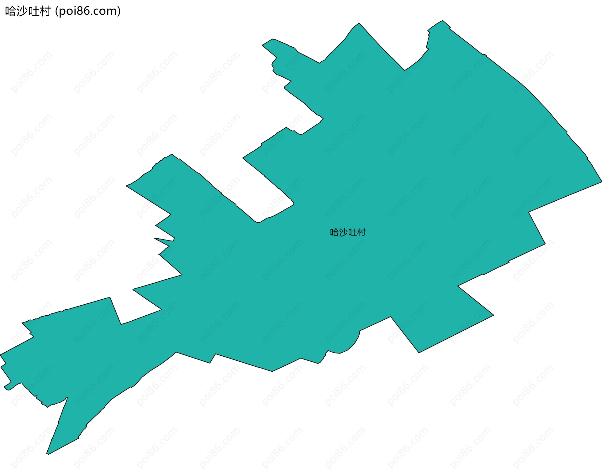 哈沙吐村边界地图