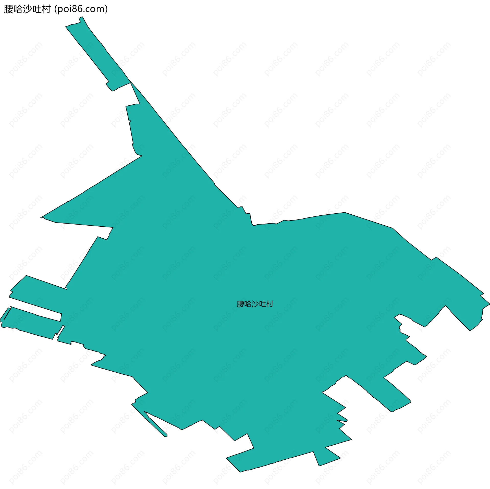 腰哈沙吐村边界地图