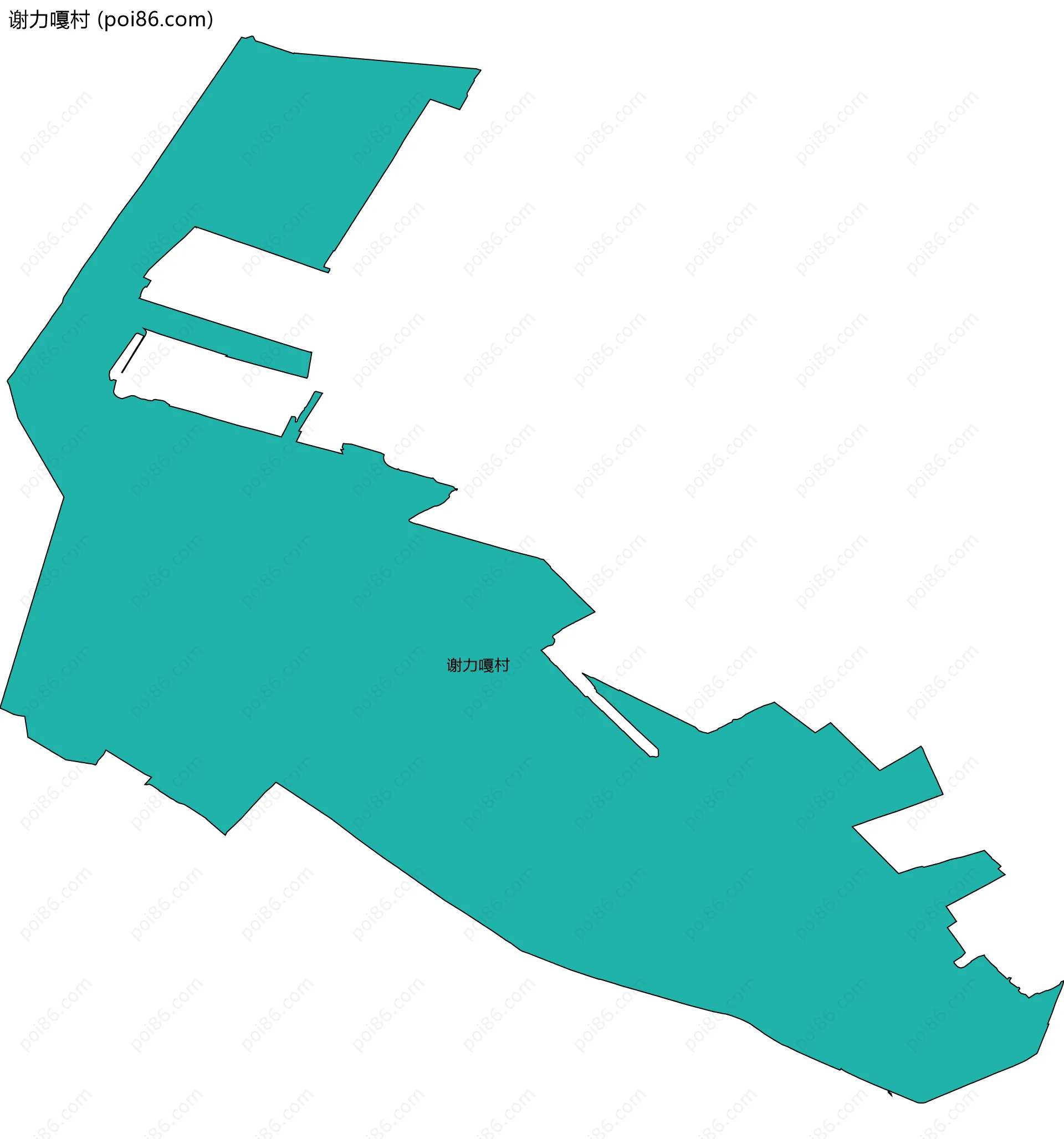 谢力嘎村边界地图