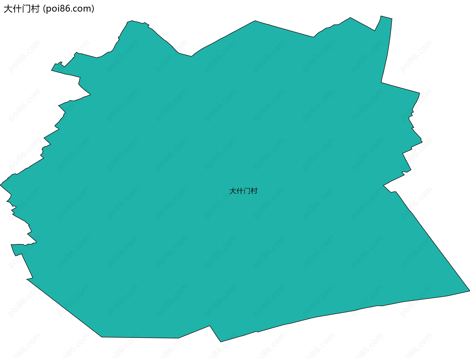 大什门村边界地图