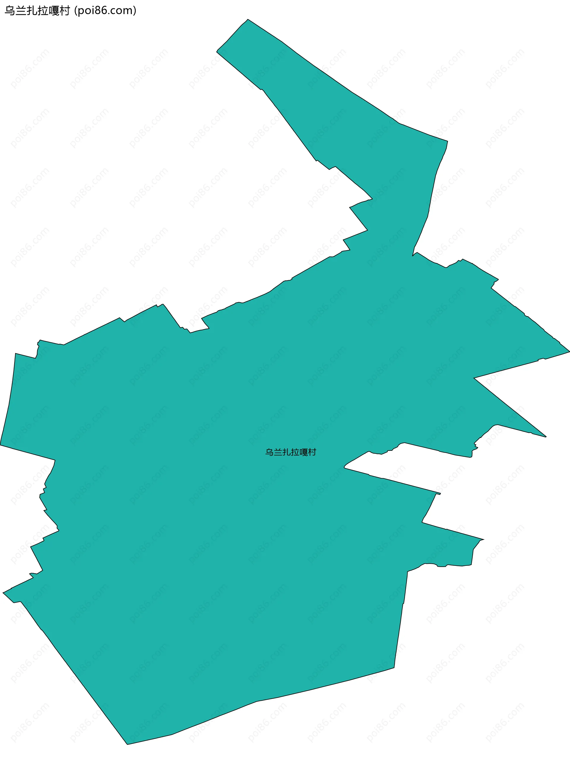 乌兰扎拉嘎村边界地图