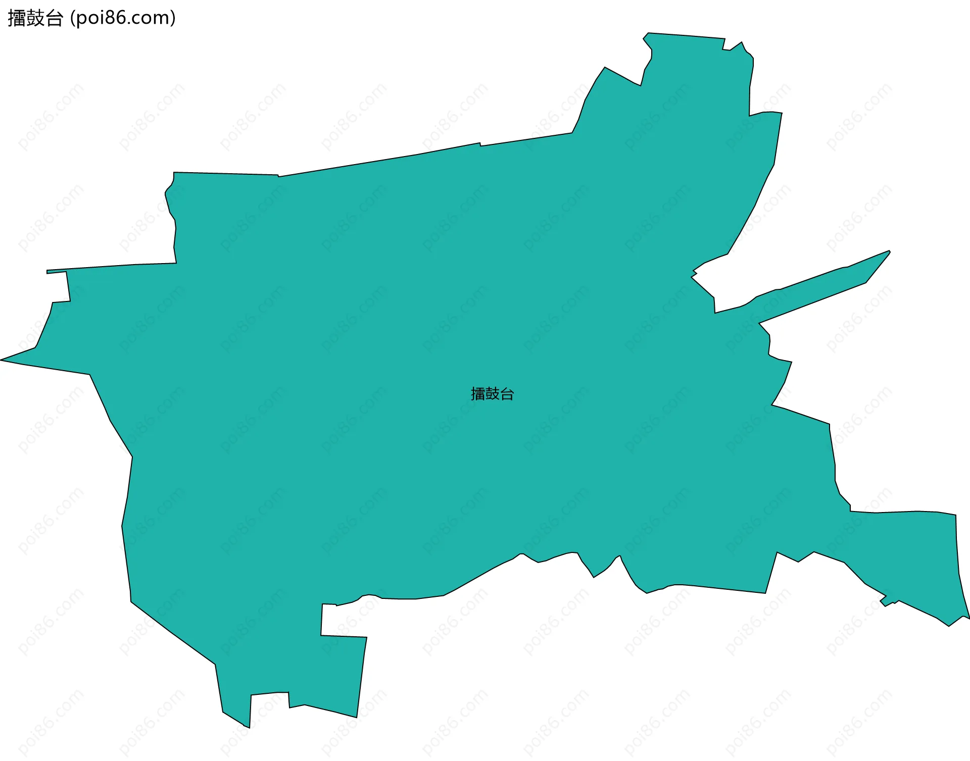 擂鼓台边界地图