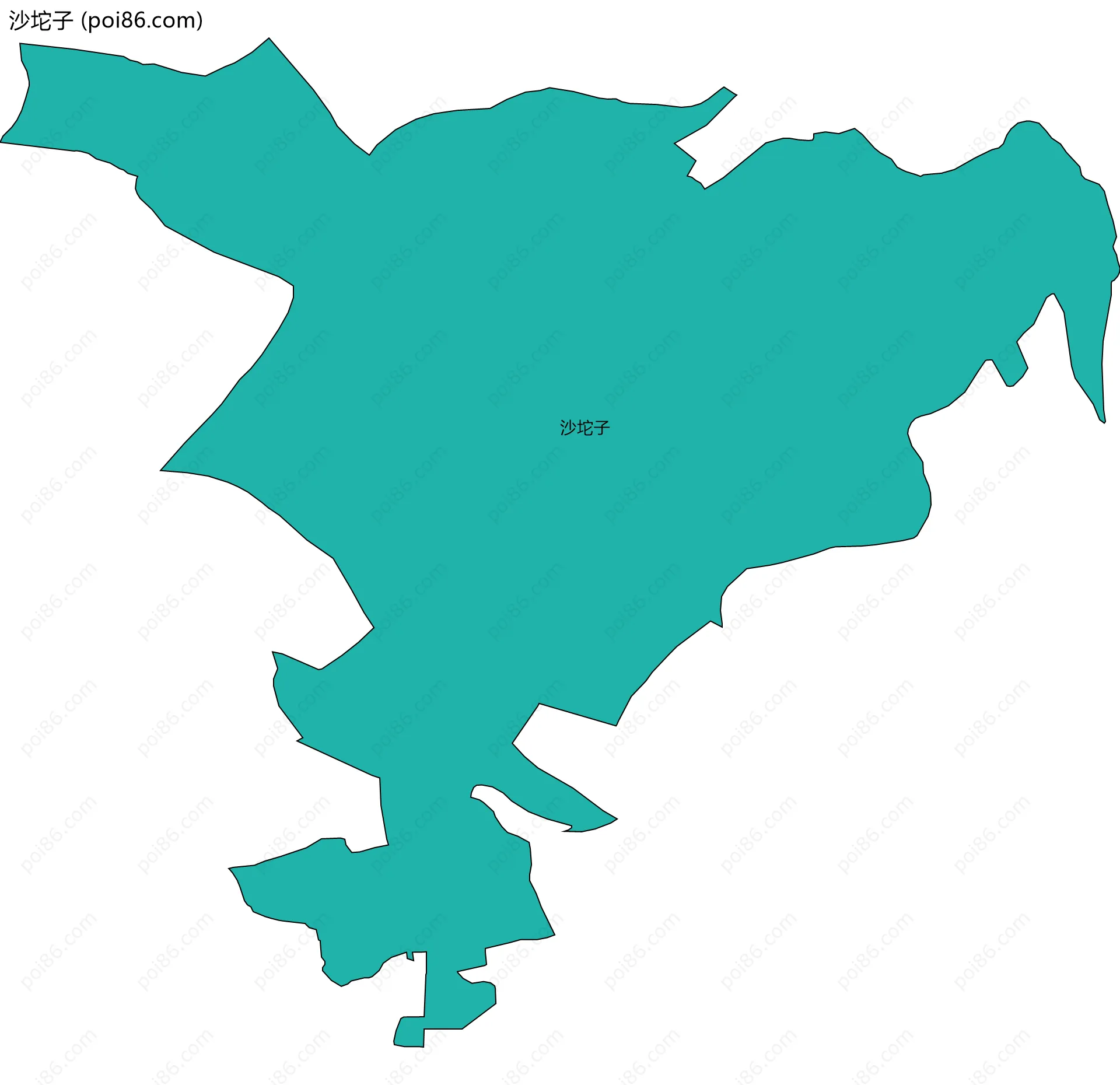 沙坨子边界地图