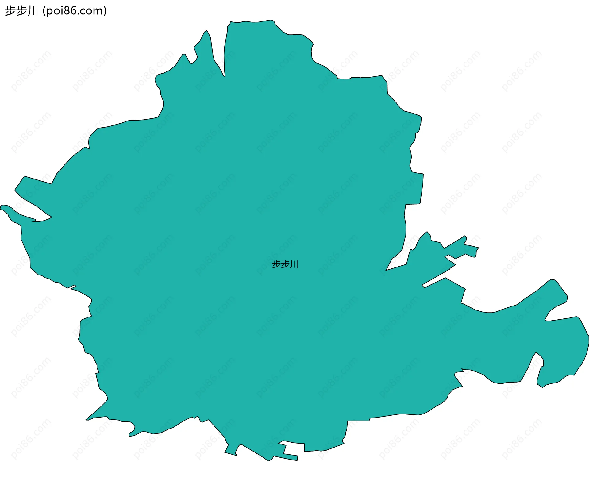 步步川边界地图