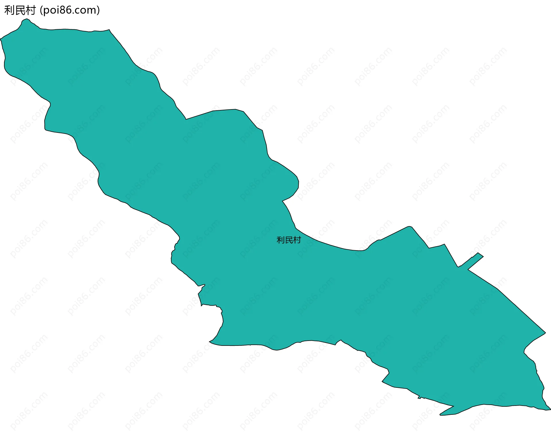 利民村边界地图