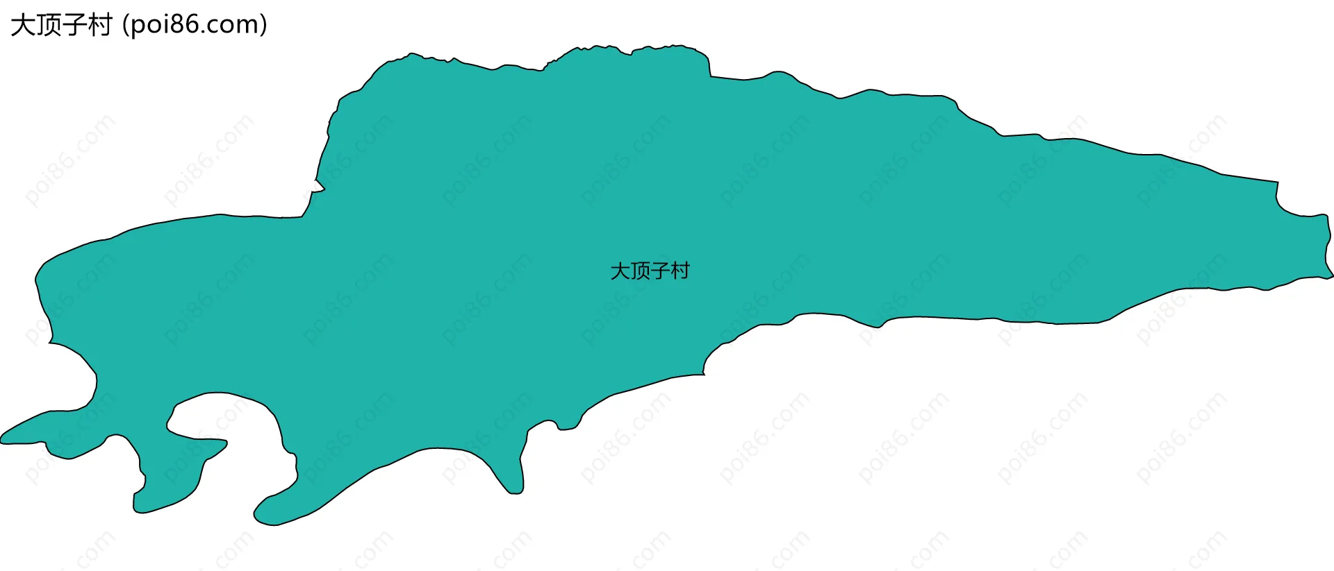 大顶子村边界地图