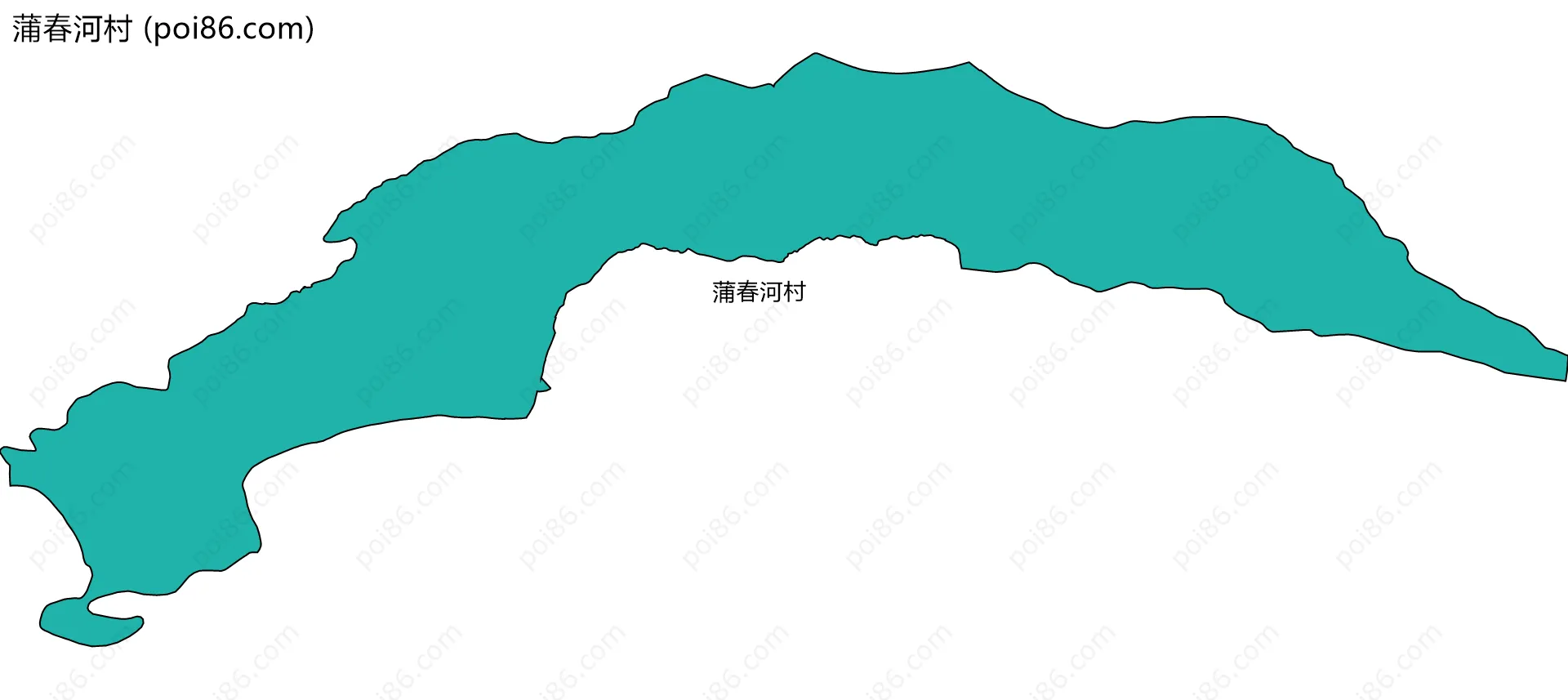 蒲春河村边界地图
