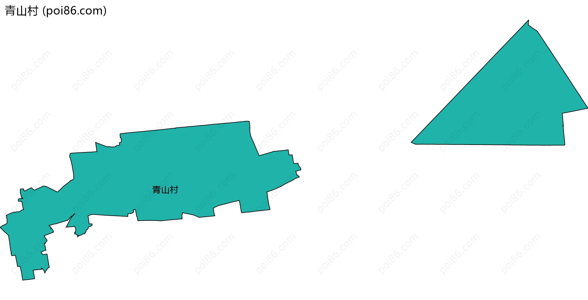青山村边界地图