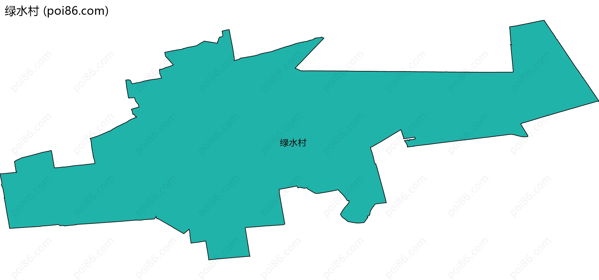 绿水村边界地图