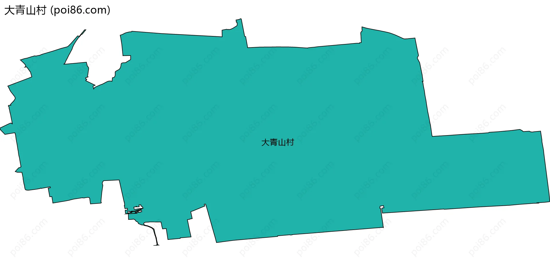 大青山村边界地图