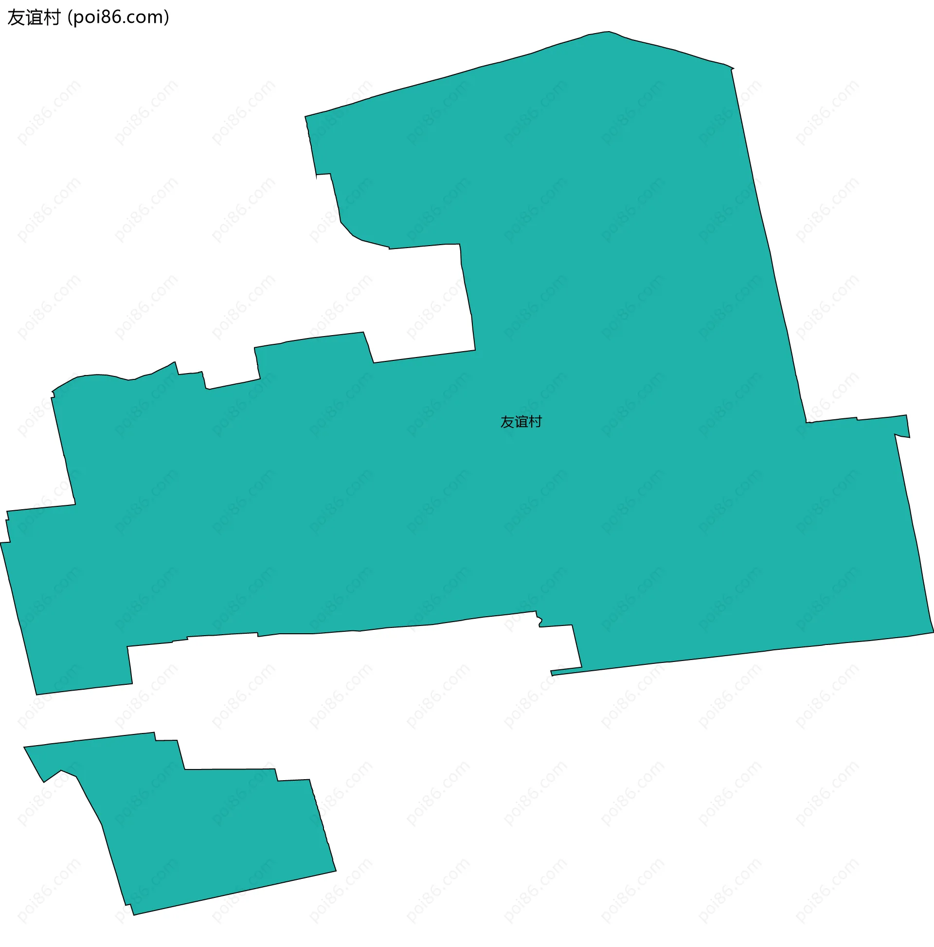 友谊村边界地图