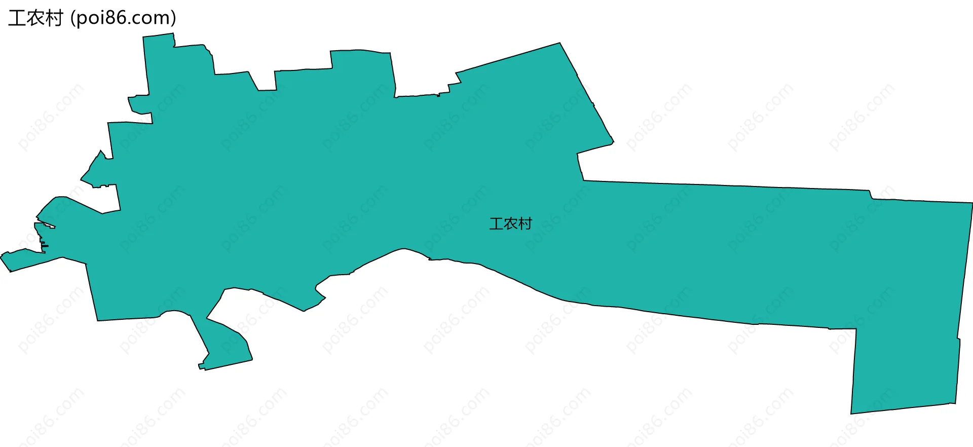 工农村边界地图