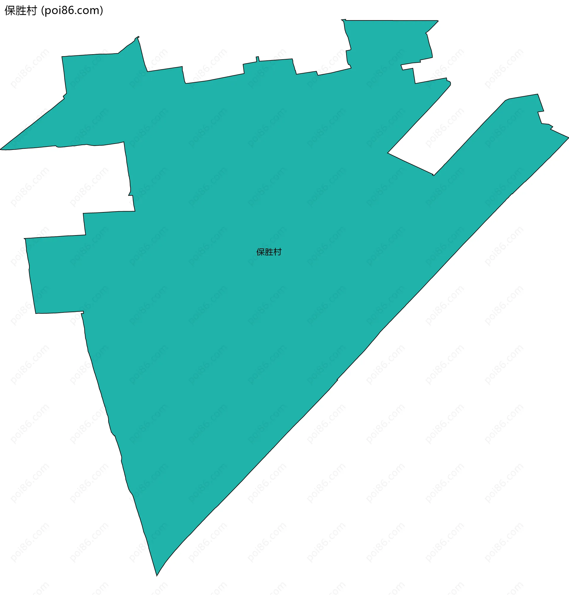 保胜村边界地图