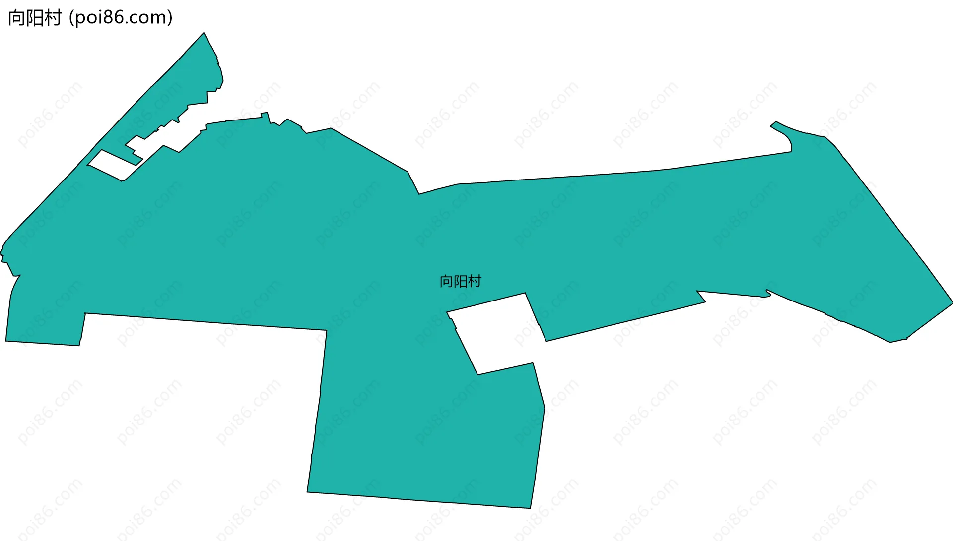 向阳村边界地图