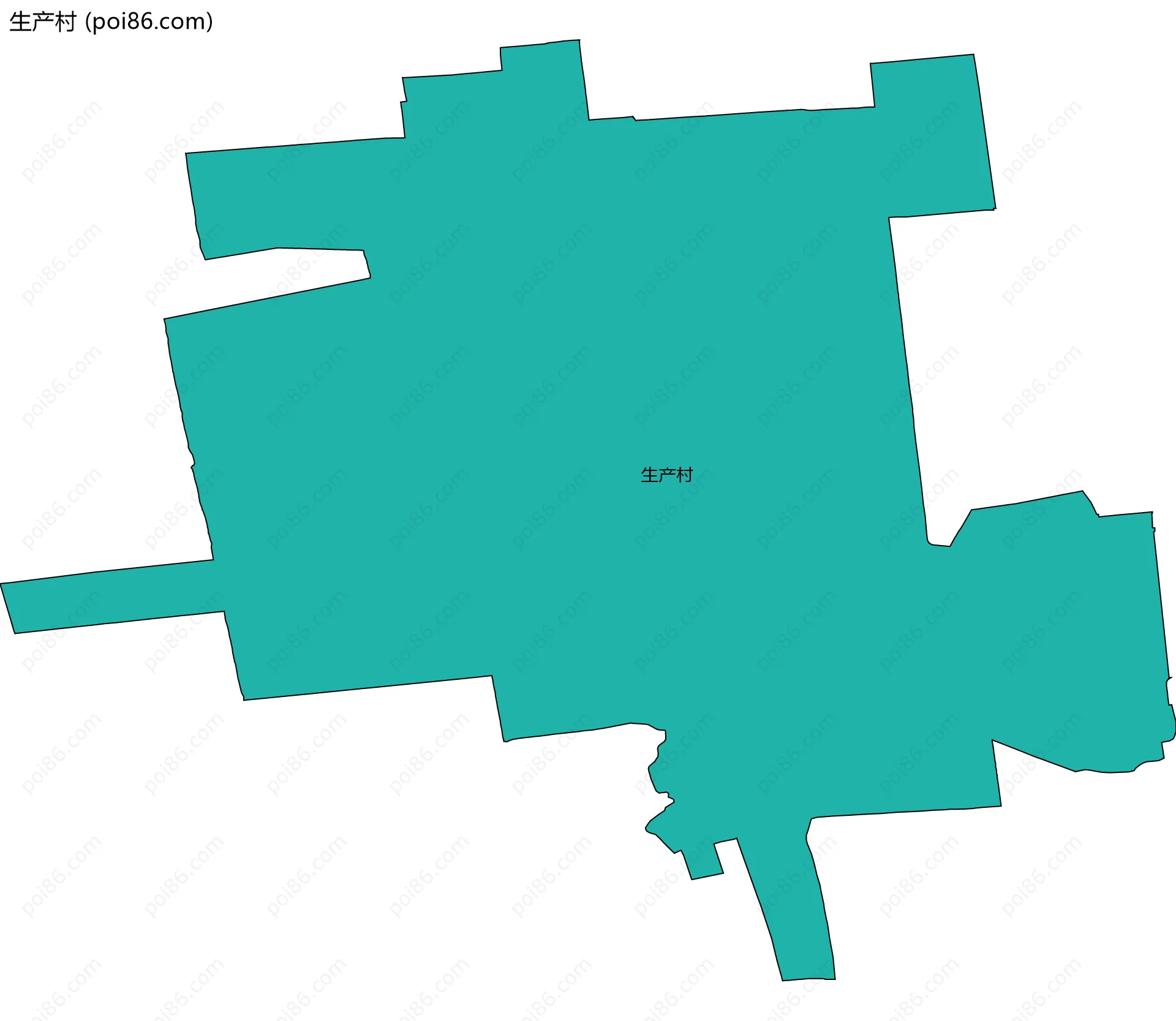 生产村边界地图