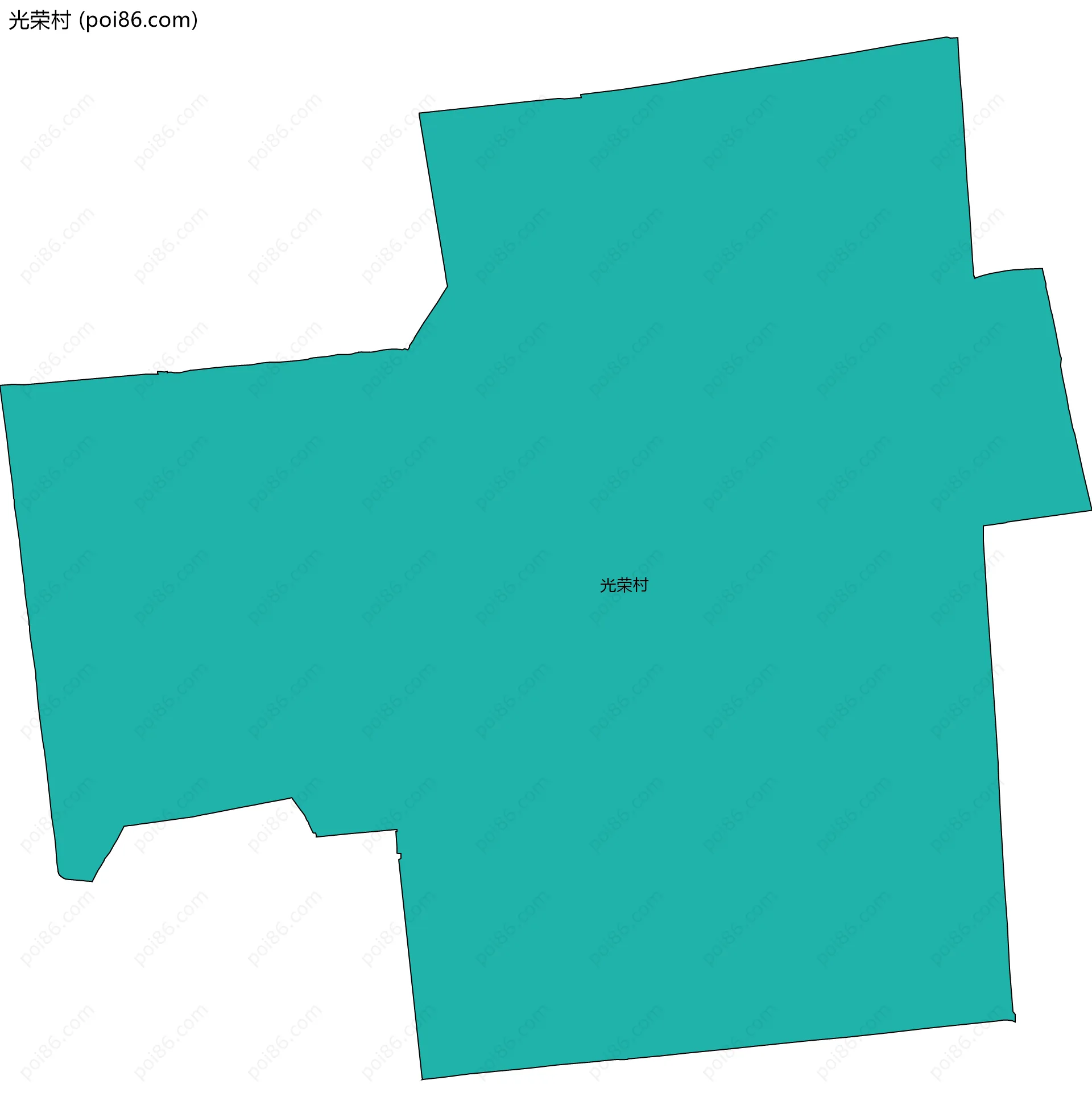 光荣村边界地图