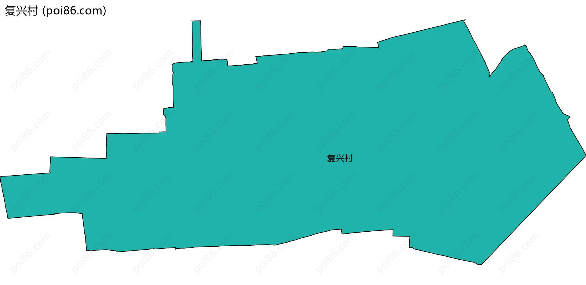 复兴村边界地图