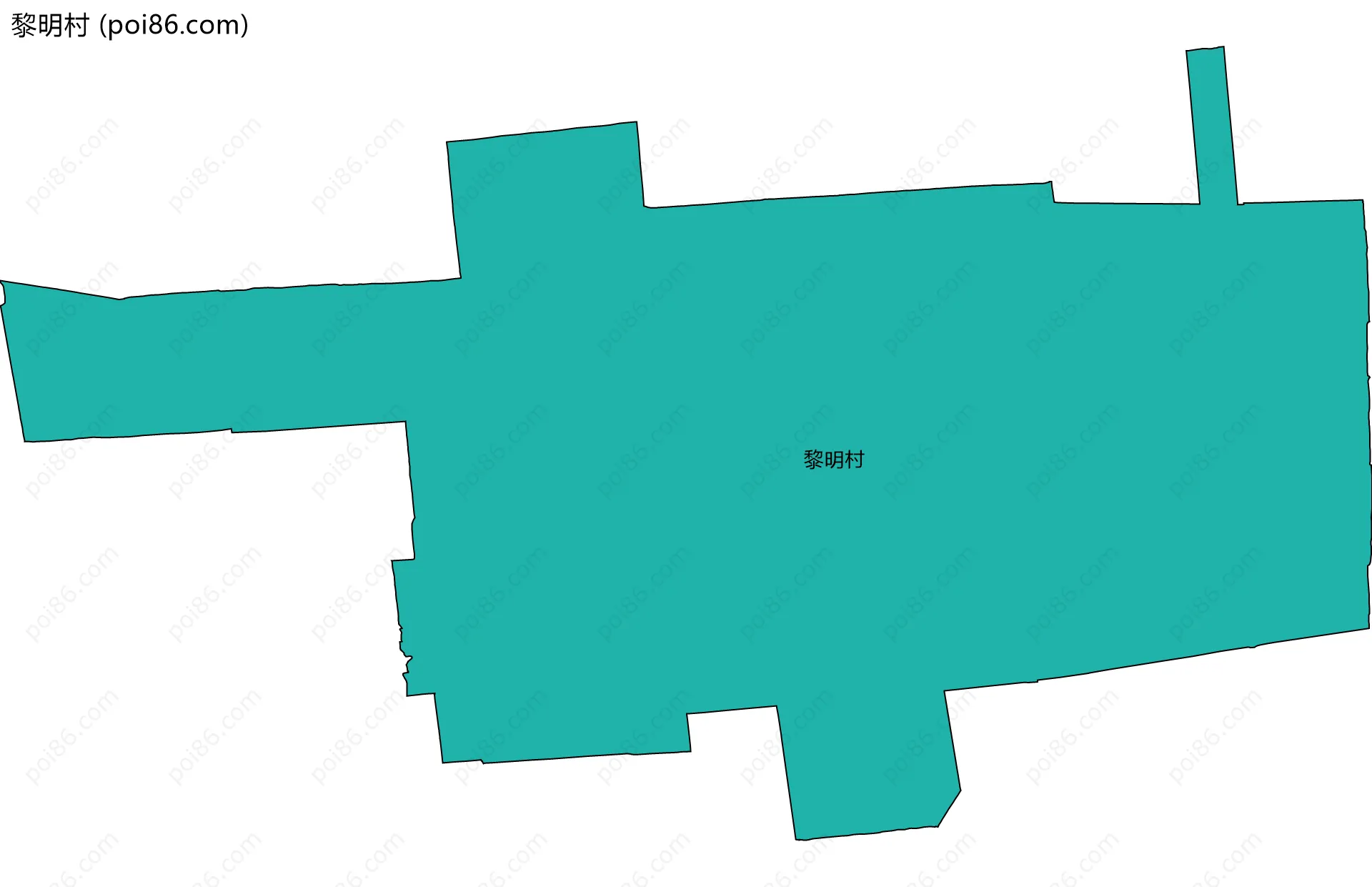 黎明村边界地图
