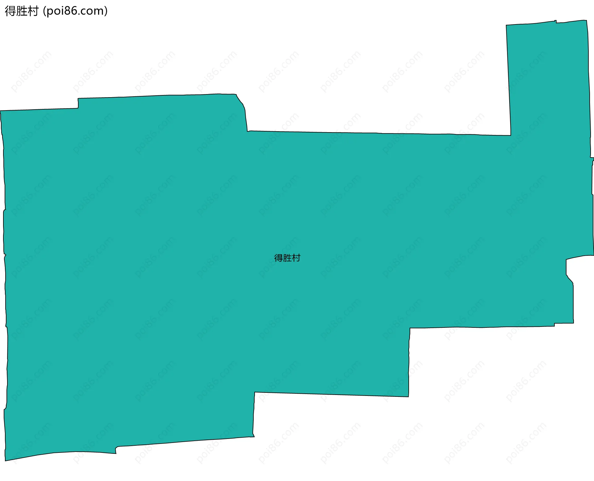 得胜村边界地图