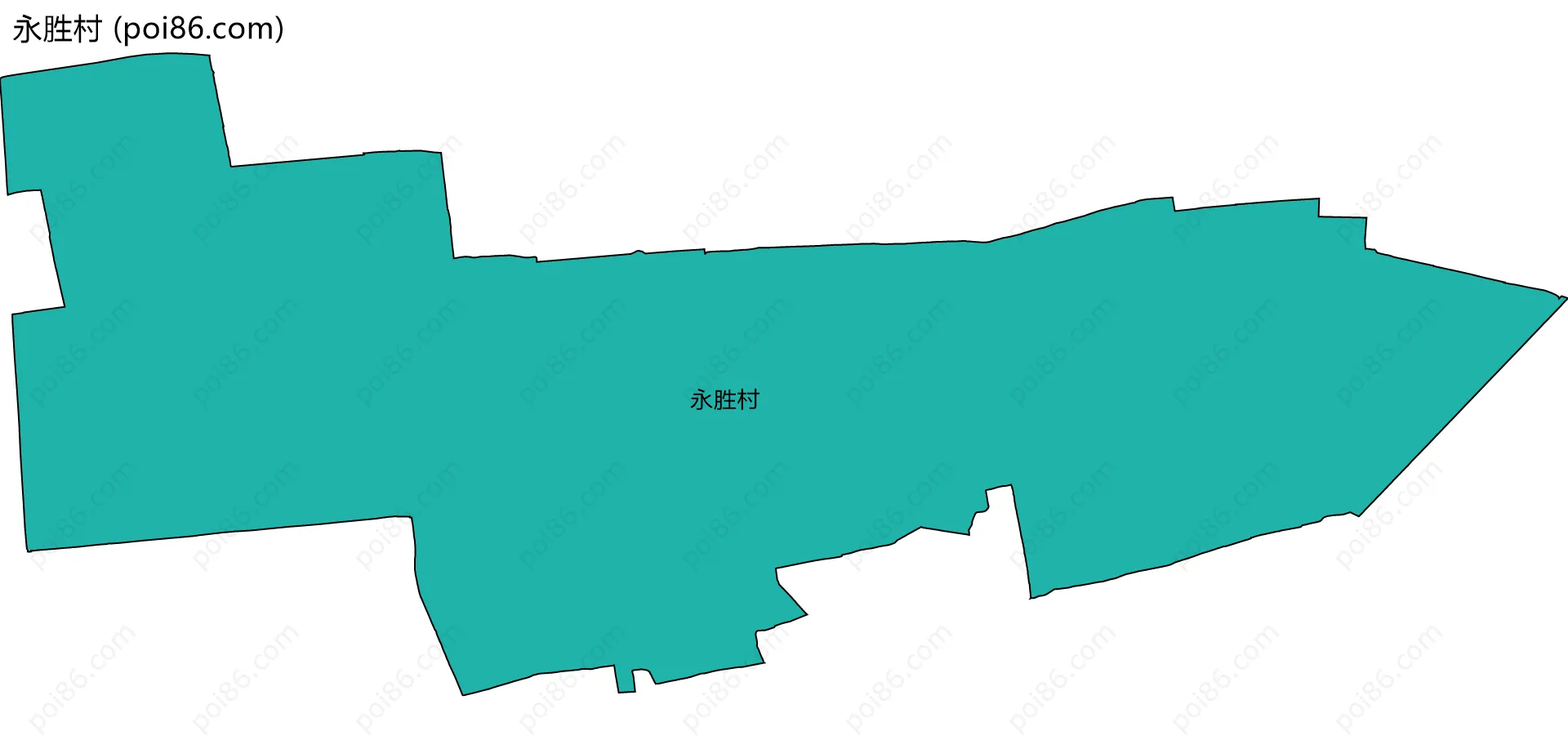 永胜村边界地图