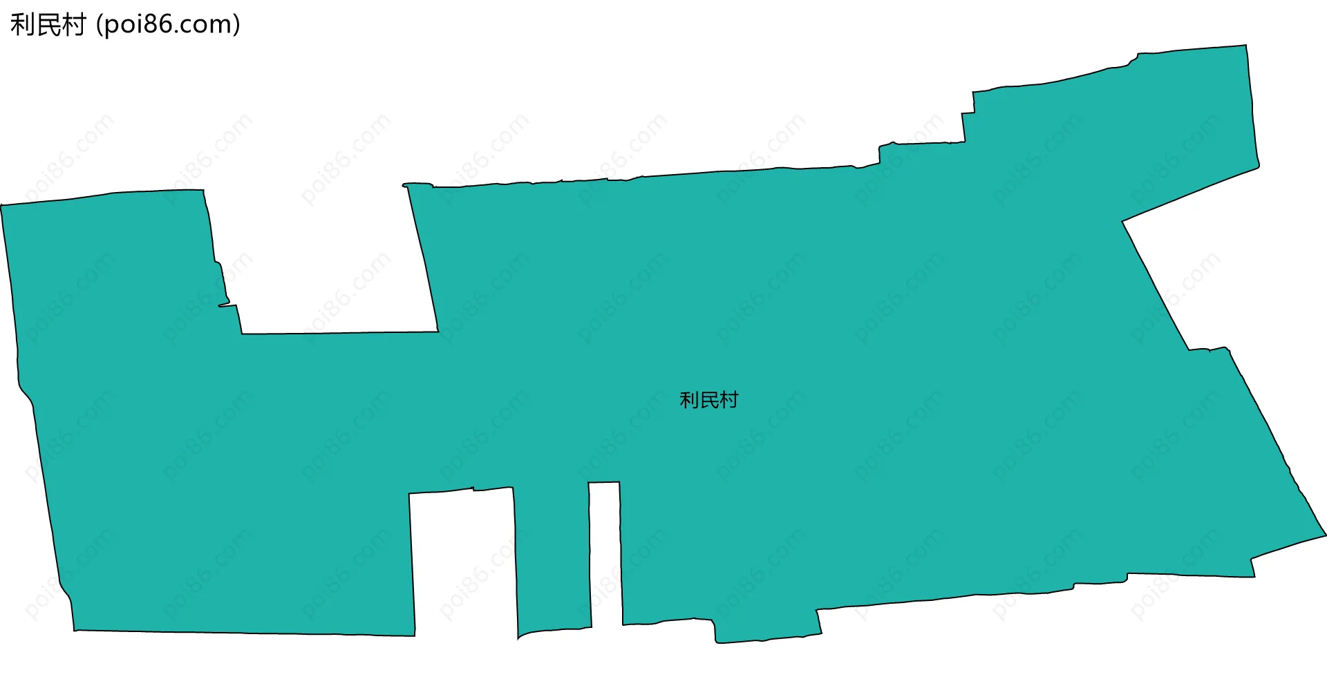 利民村边界地图