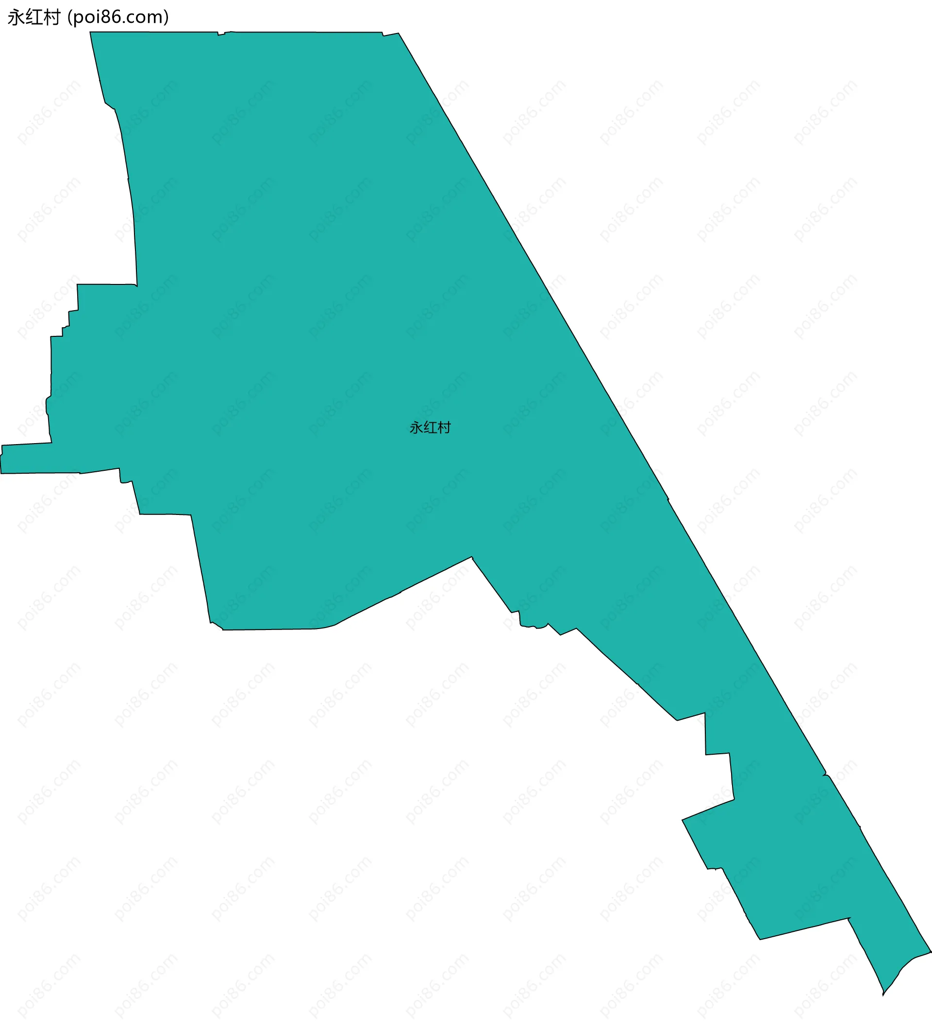 永红村边界地图