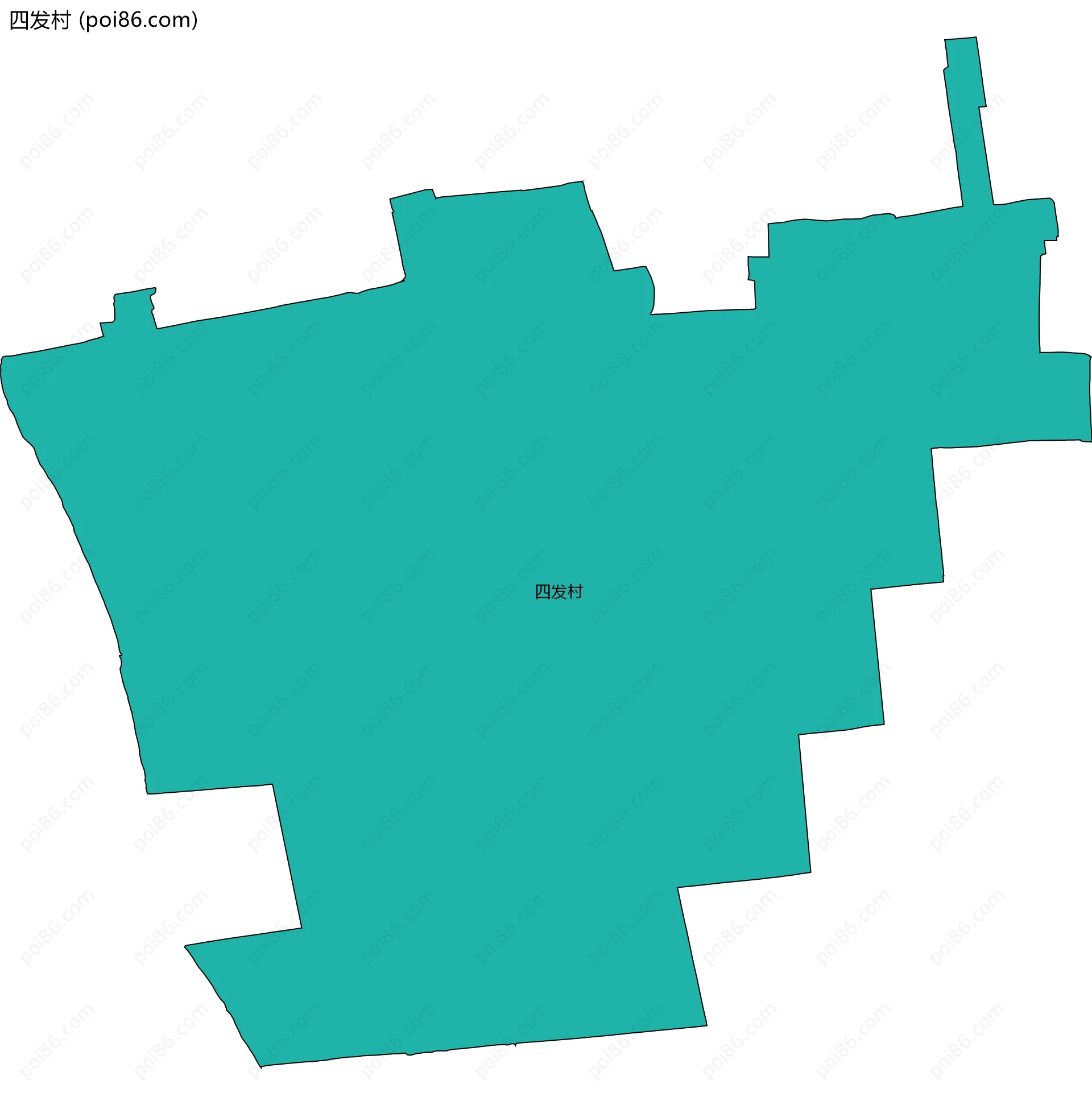 四发村边界地图