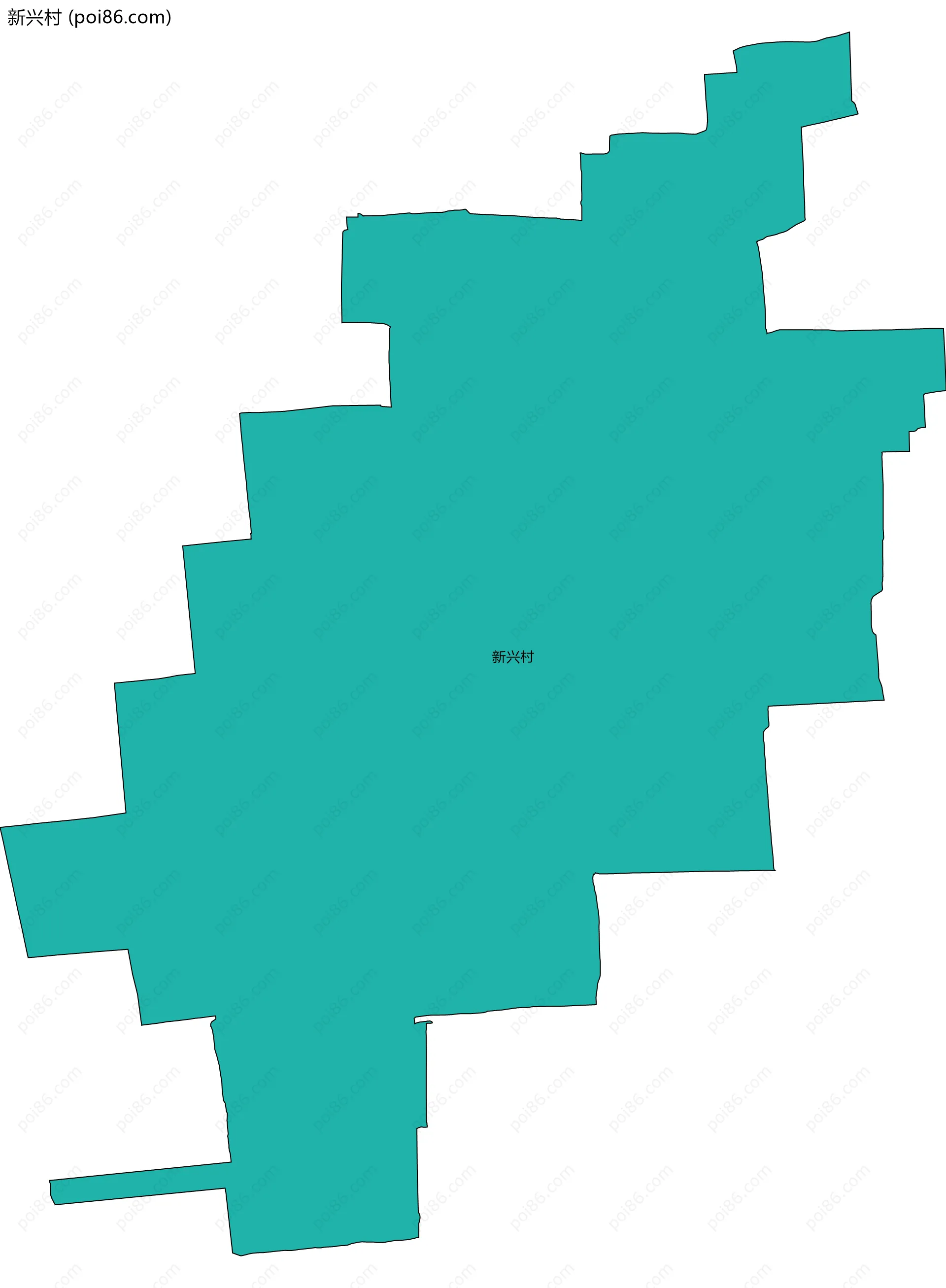 新兴村边界地图