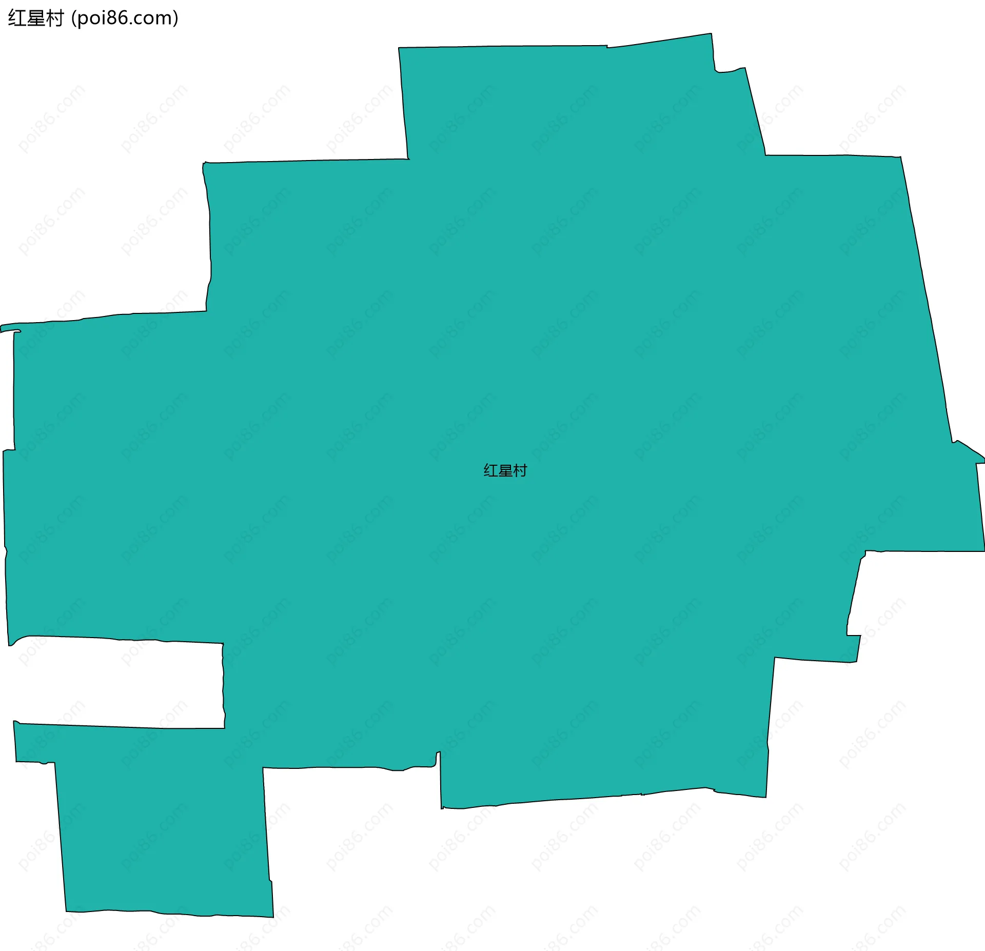 红星村边界地图