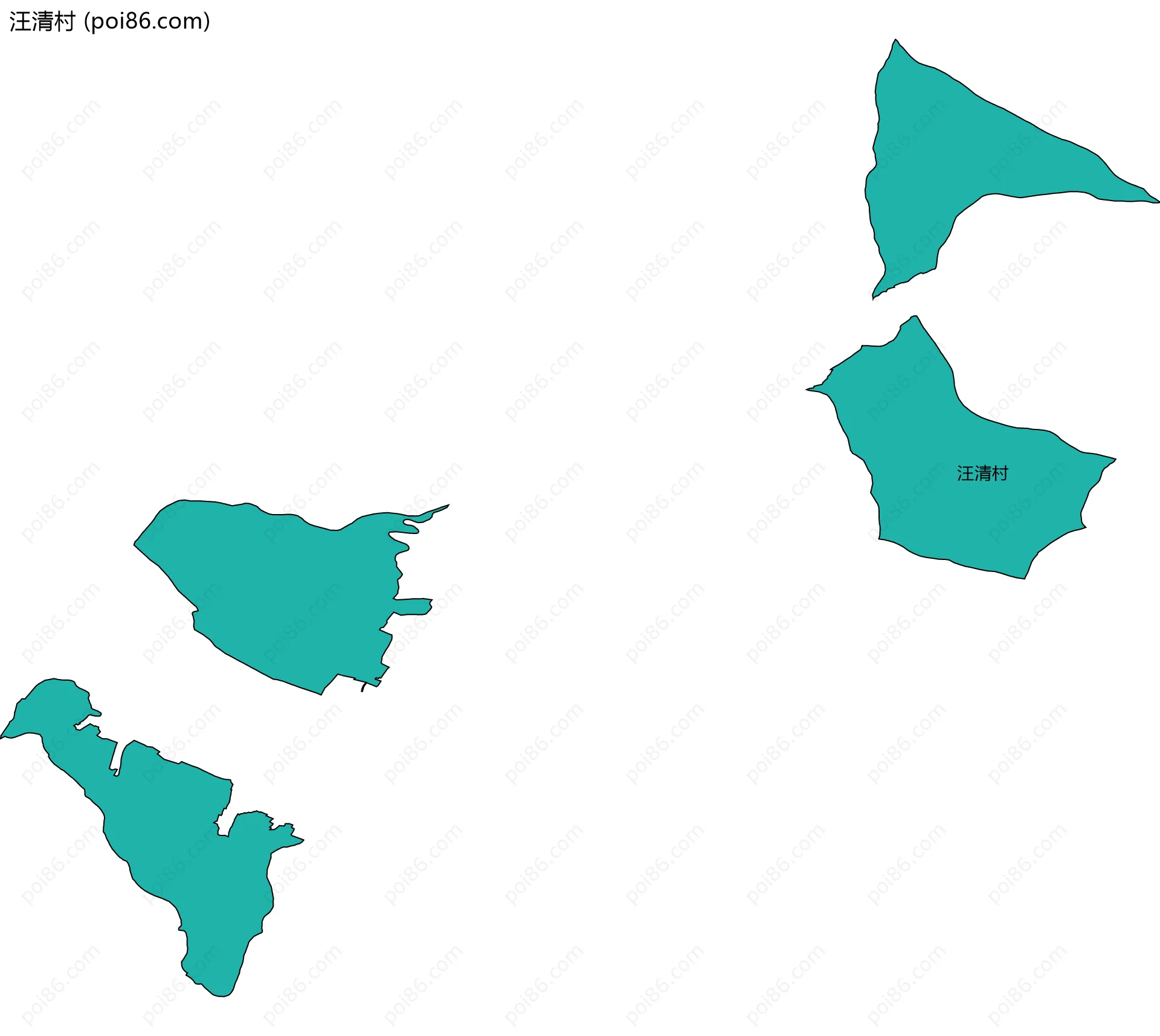 汪清村边界地图
