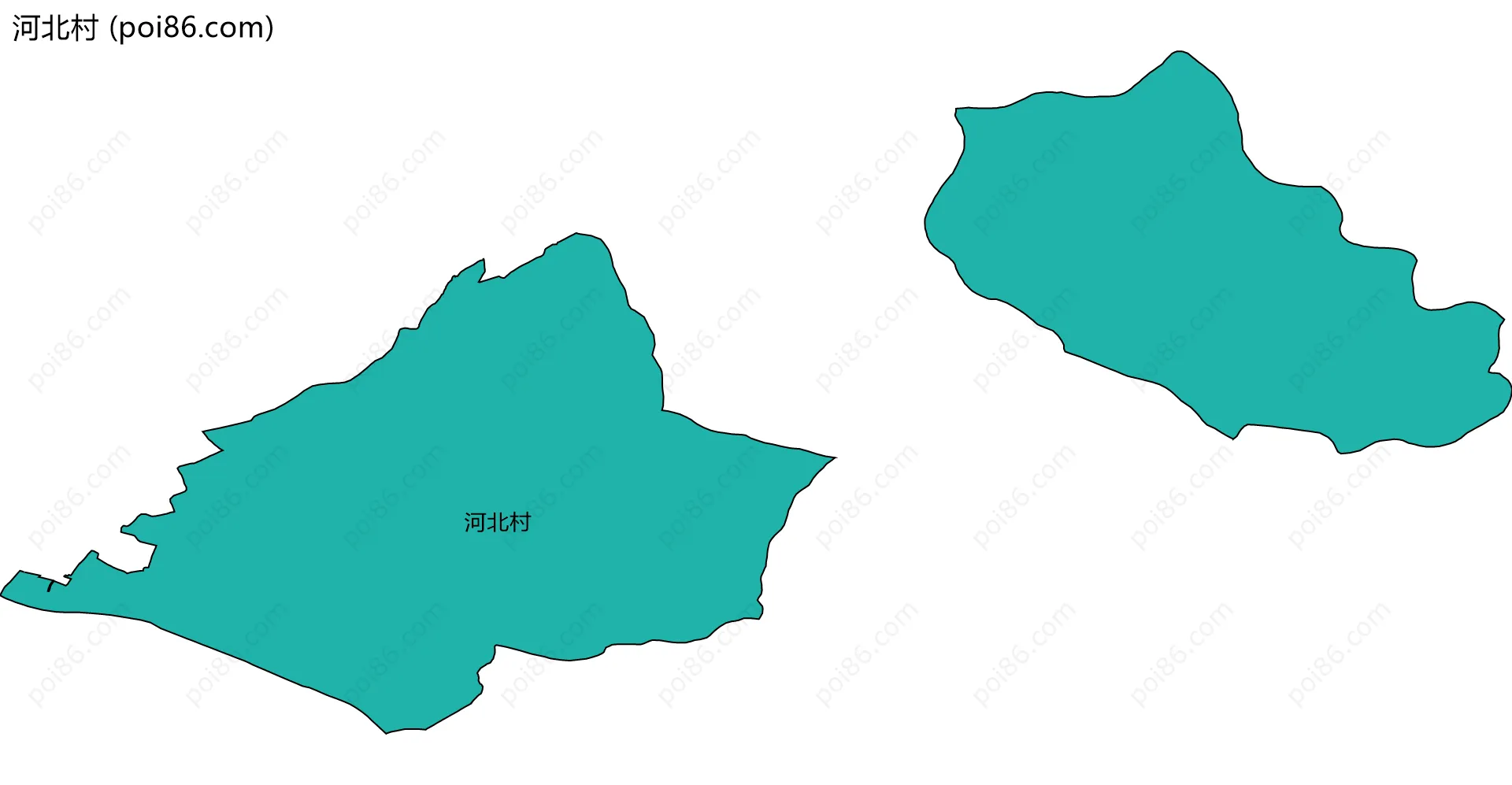 河北村边界地图