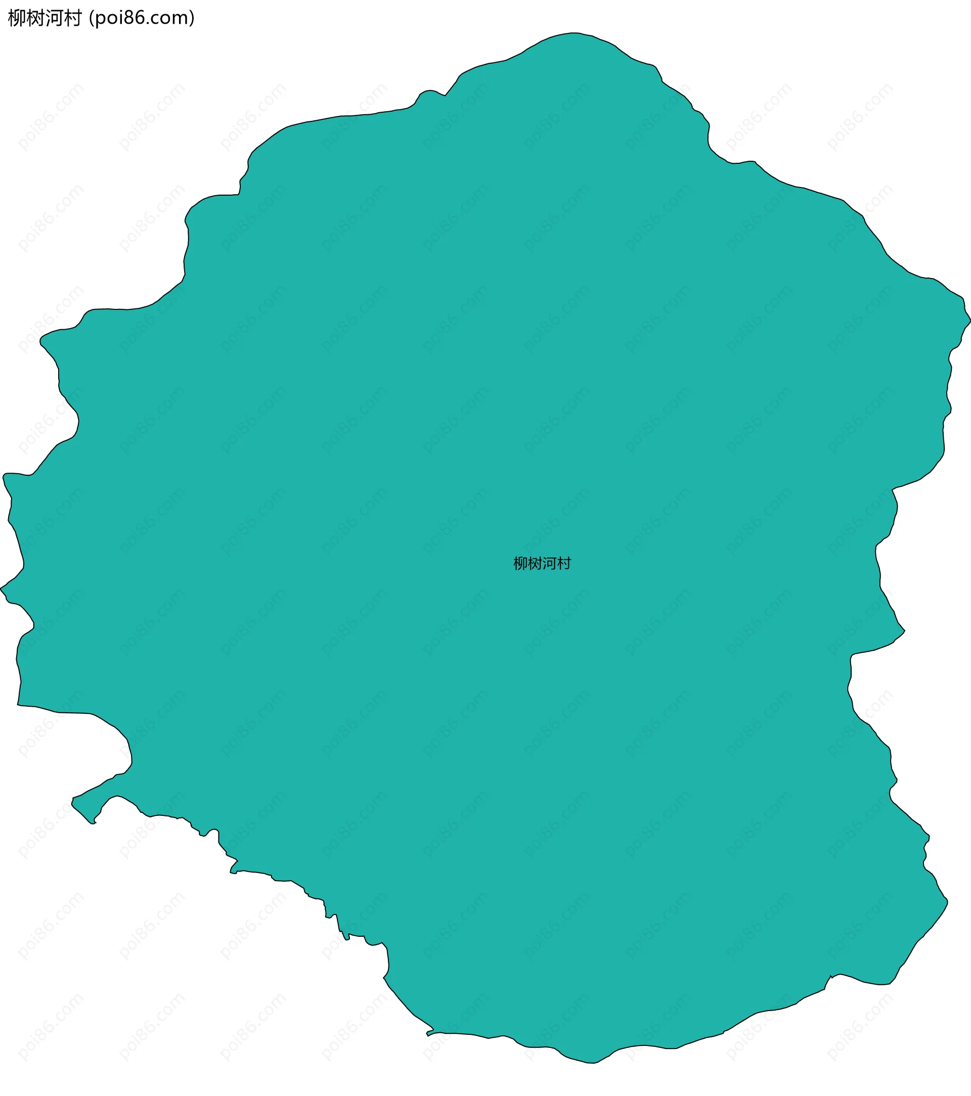 柳树河村边界地图