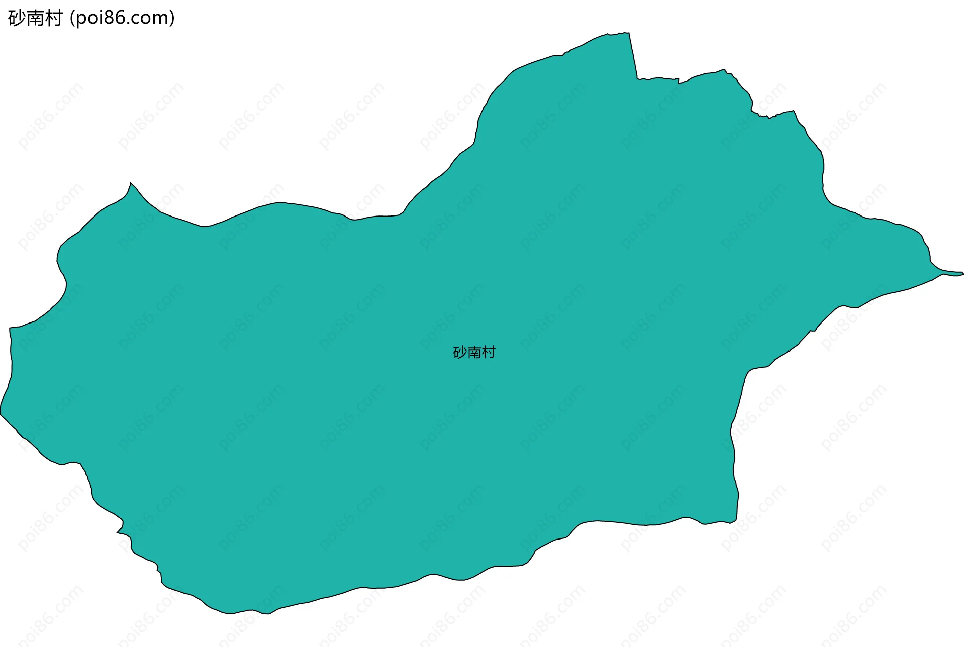 砂南村边界地图