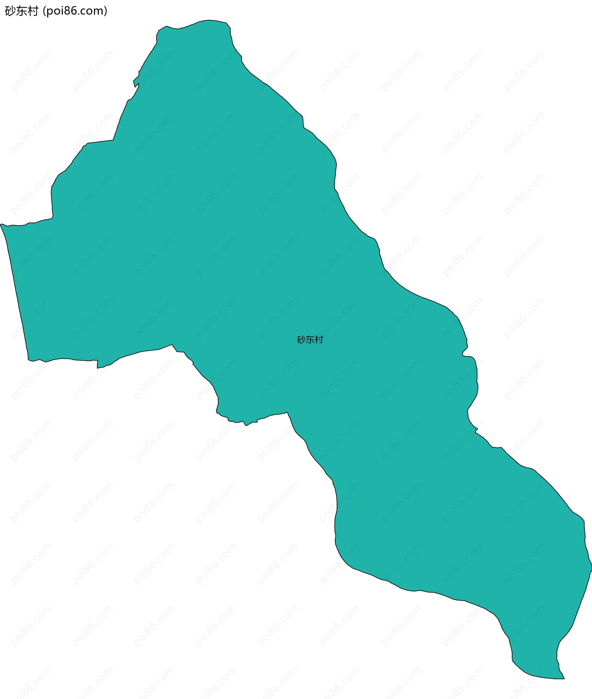 砂东村边界地图