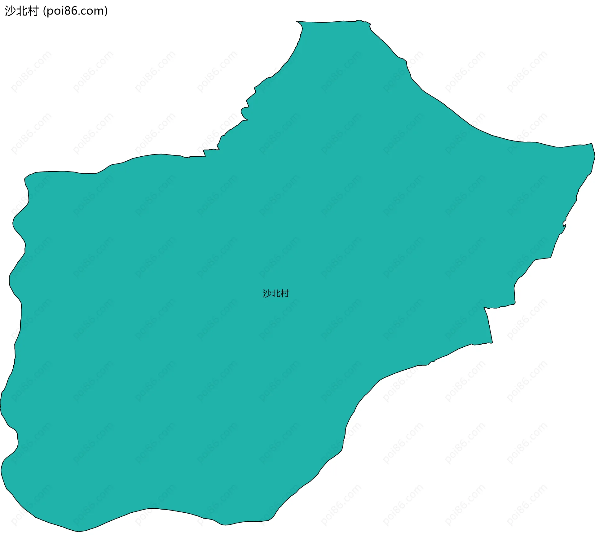 沙北村边界地图