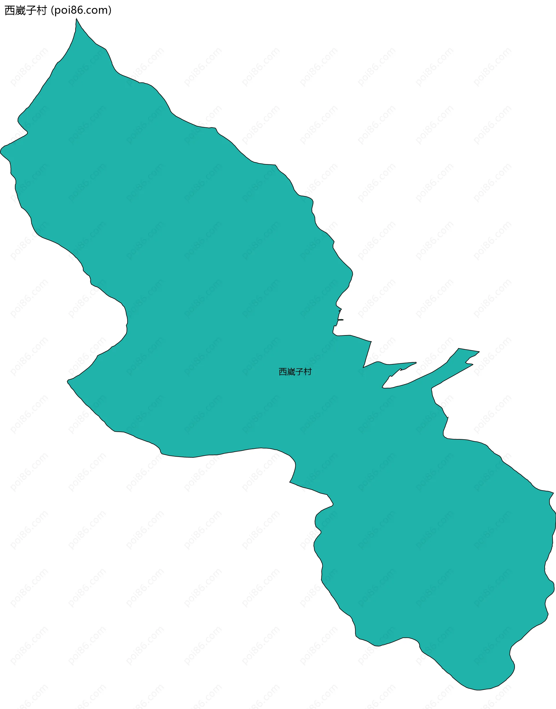 西崴子村边界地图