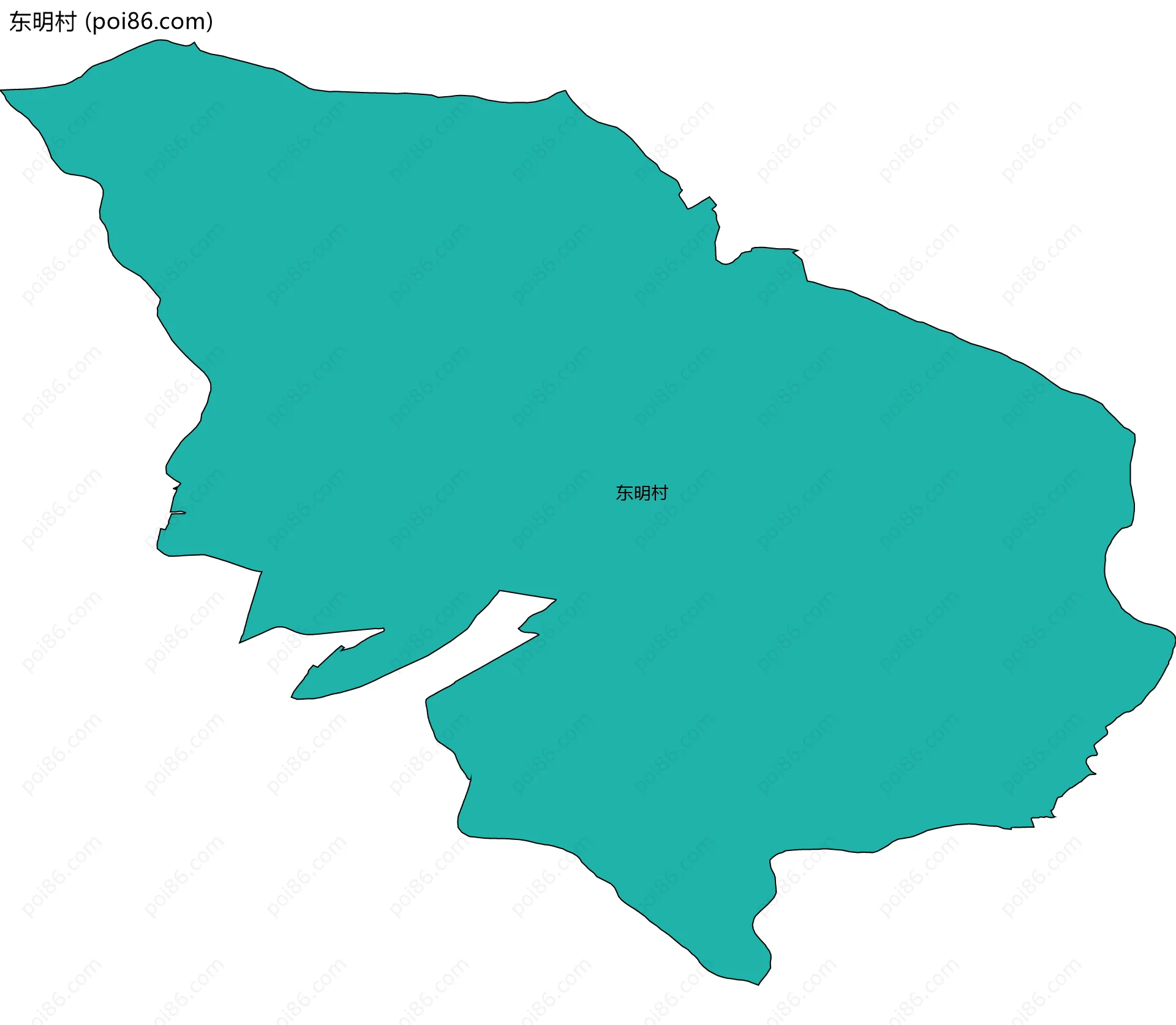 东明村边界地图