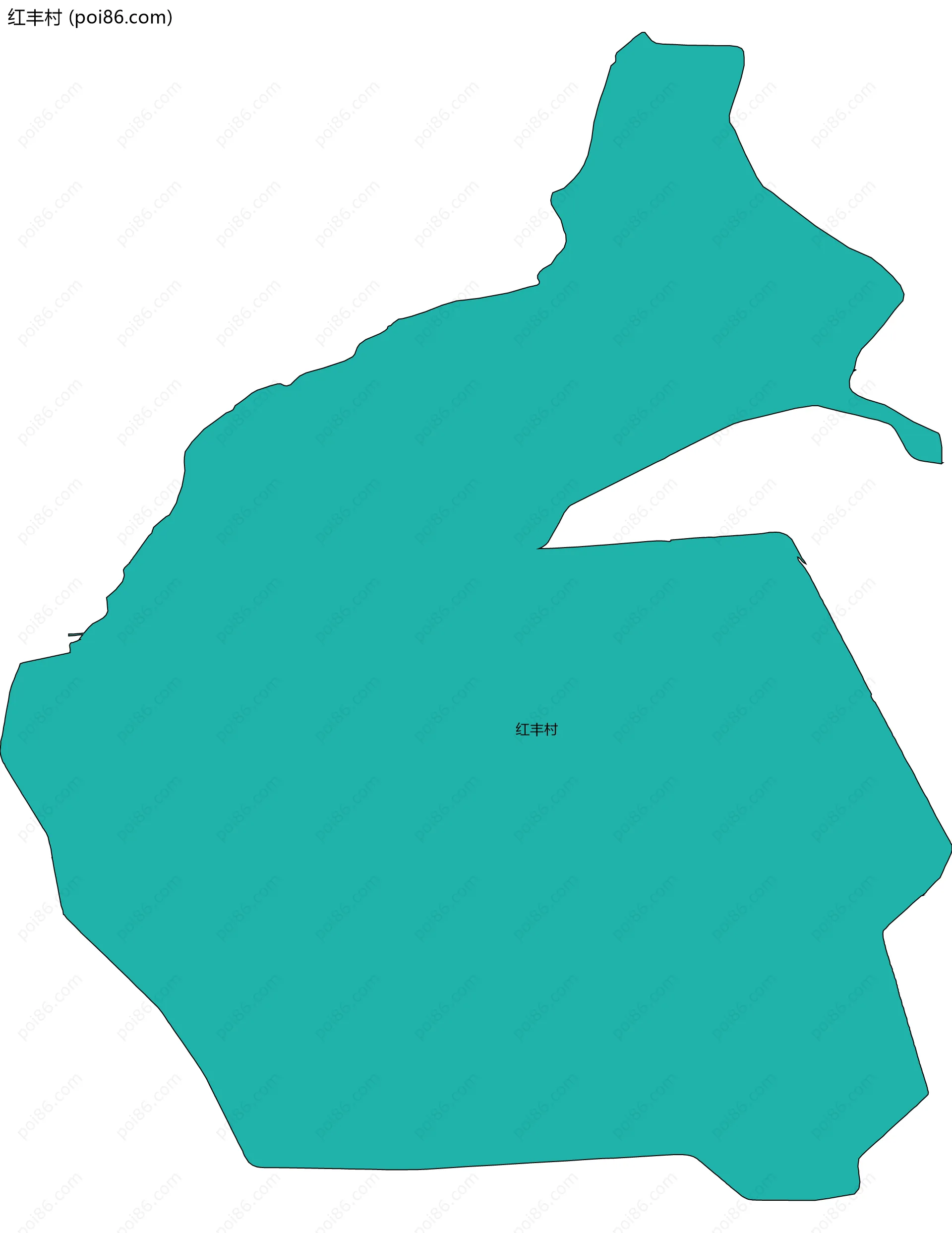 红丰村边界地图