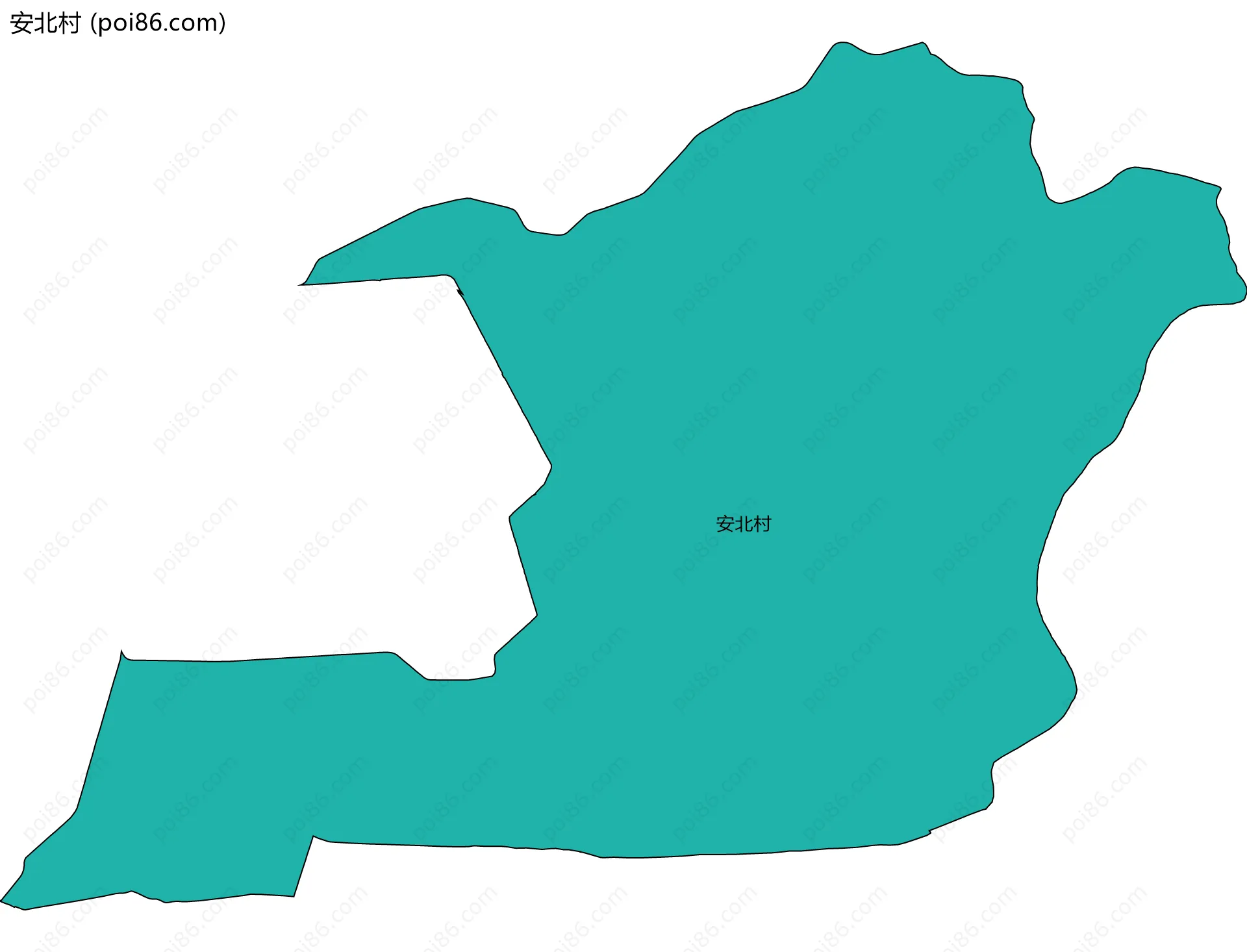 安北村边界地图