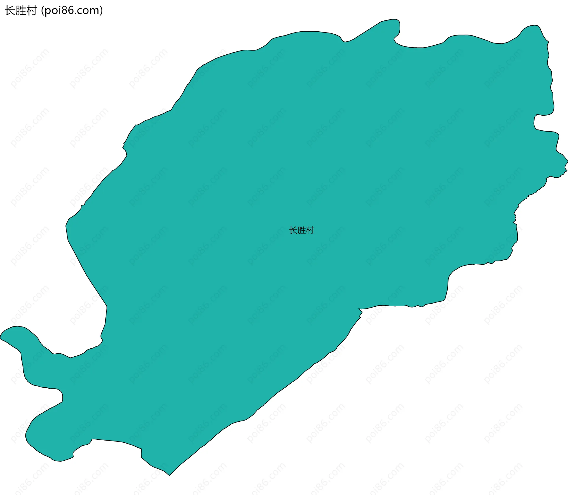 长胜村边界地图