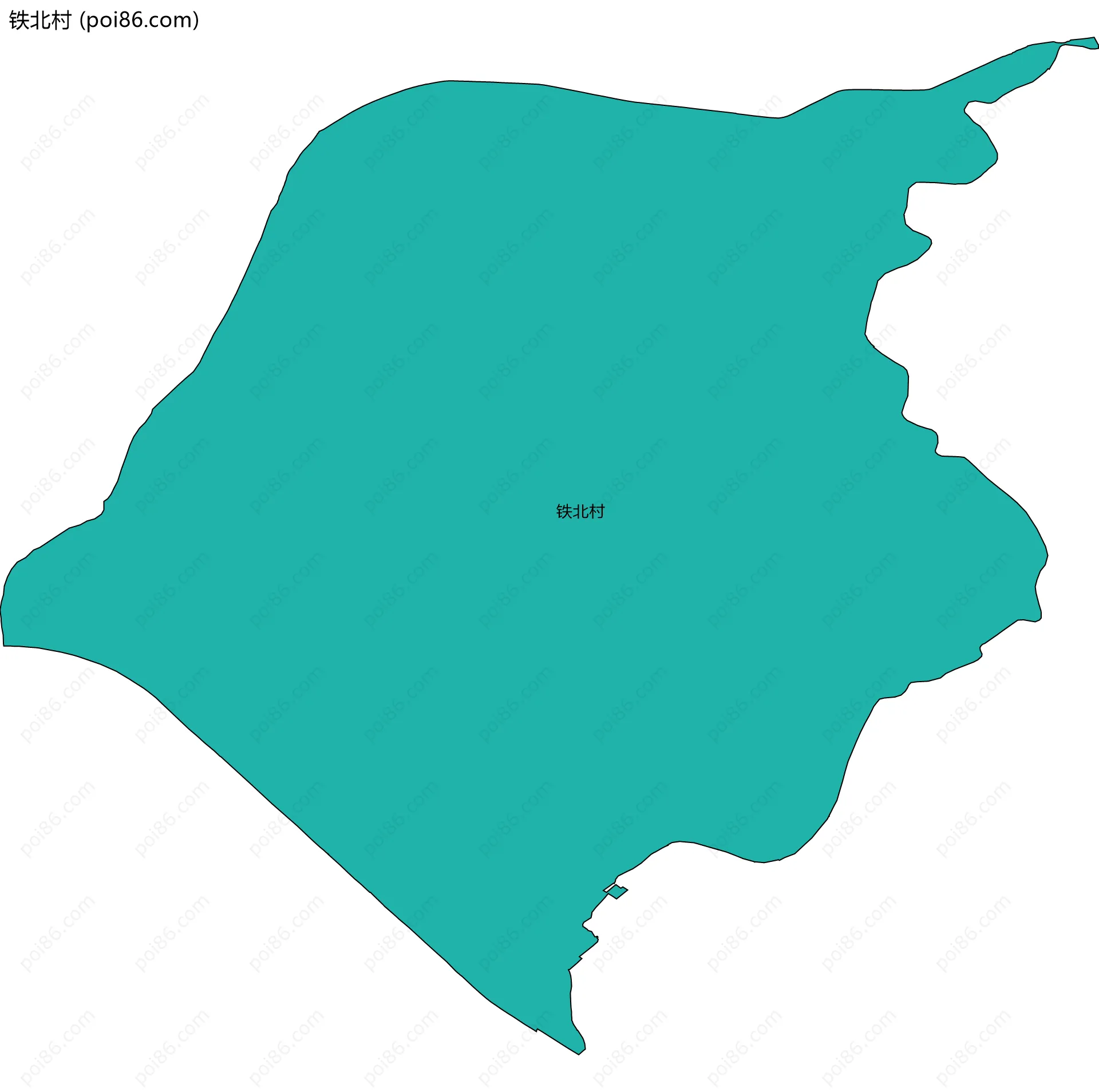铁北村边界地图