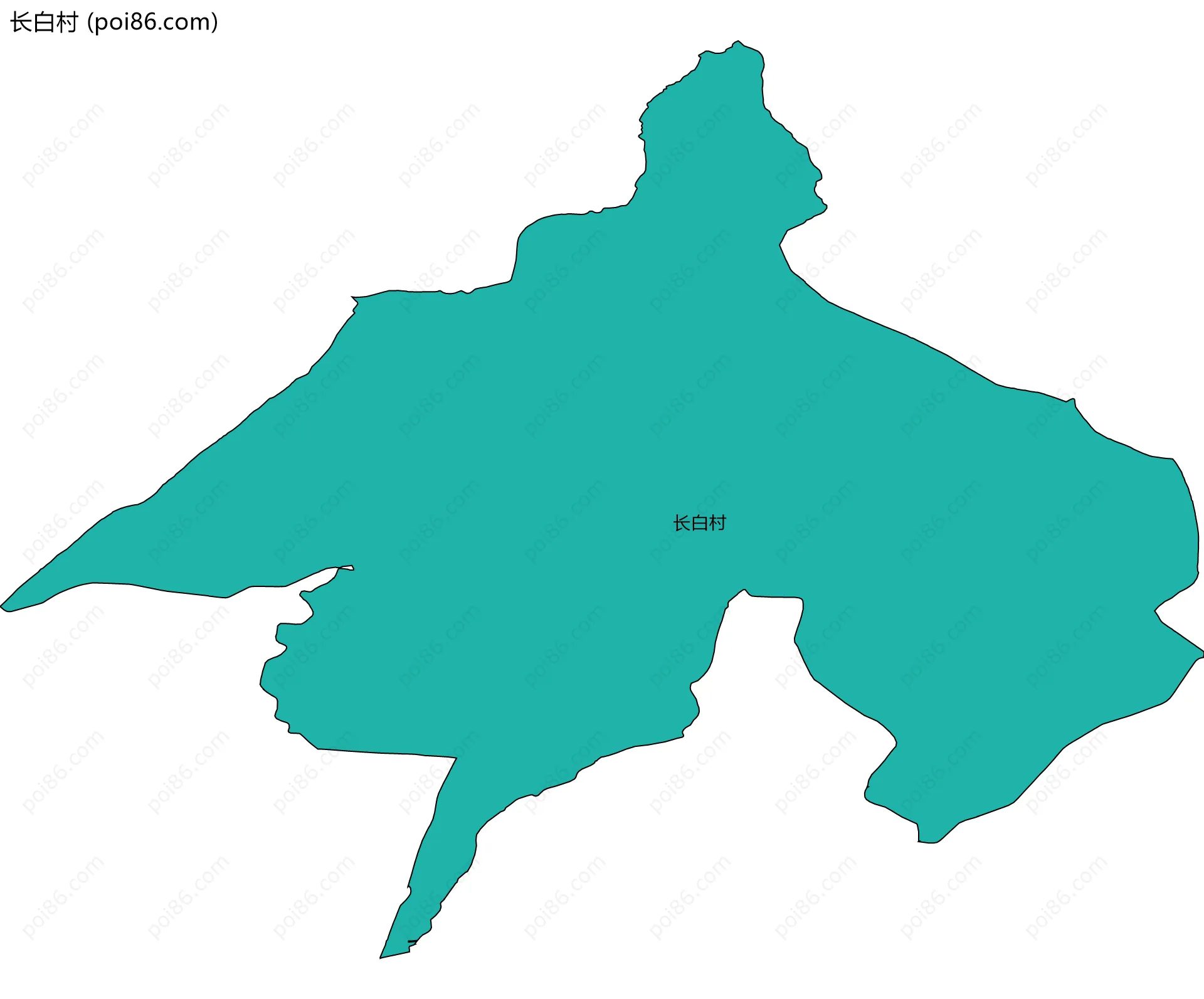 长白村边界地图