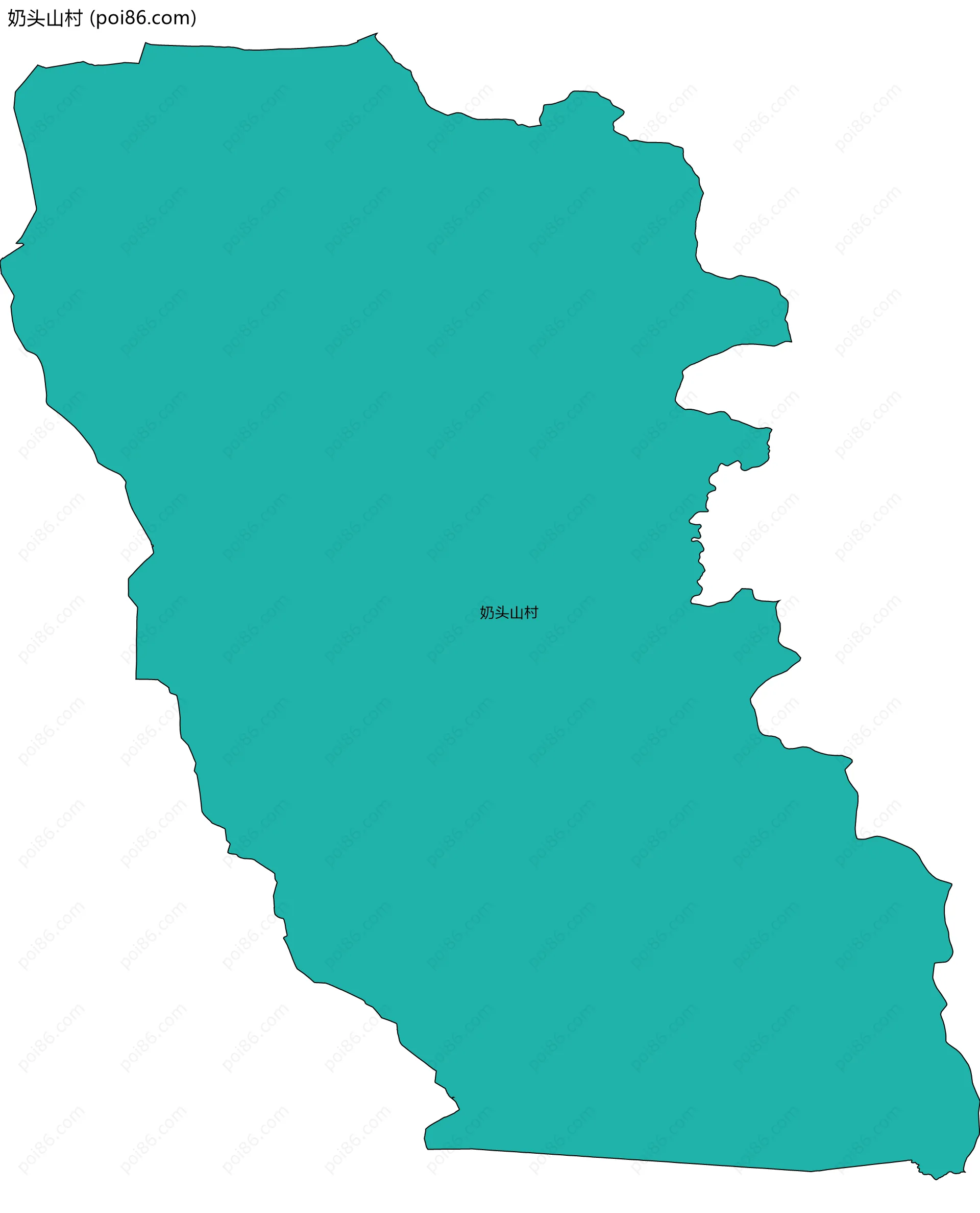 奶头山村边界地图