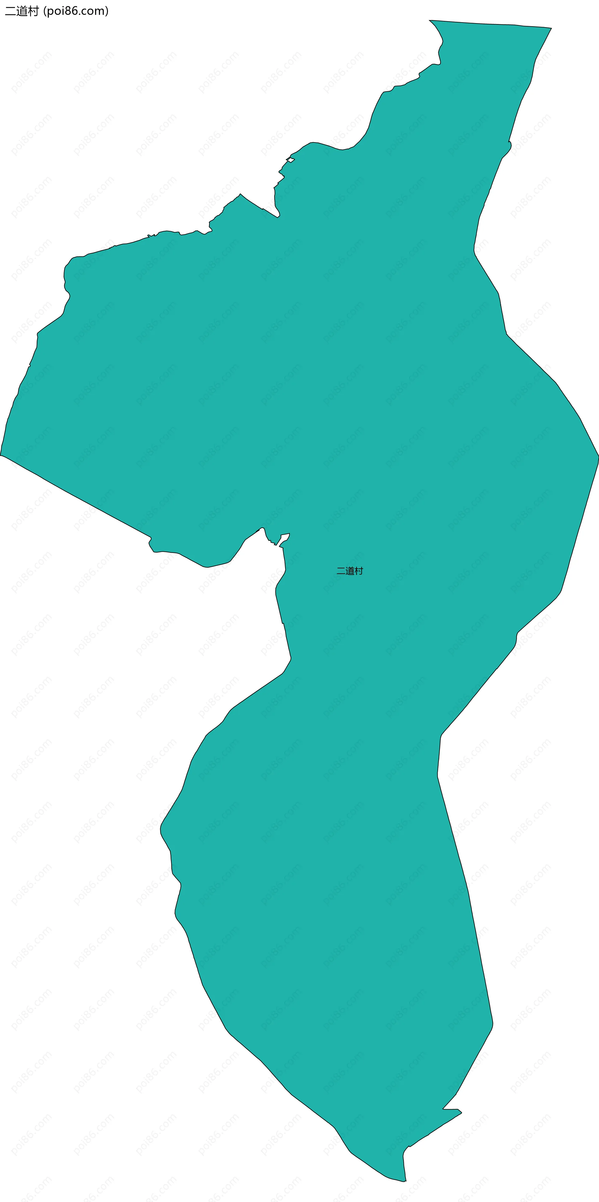 二道村边界地图