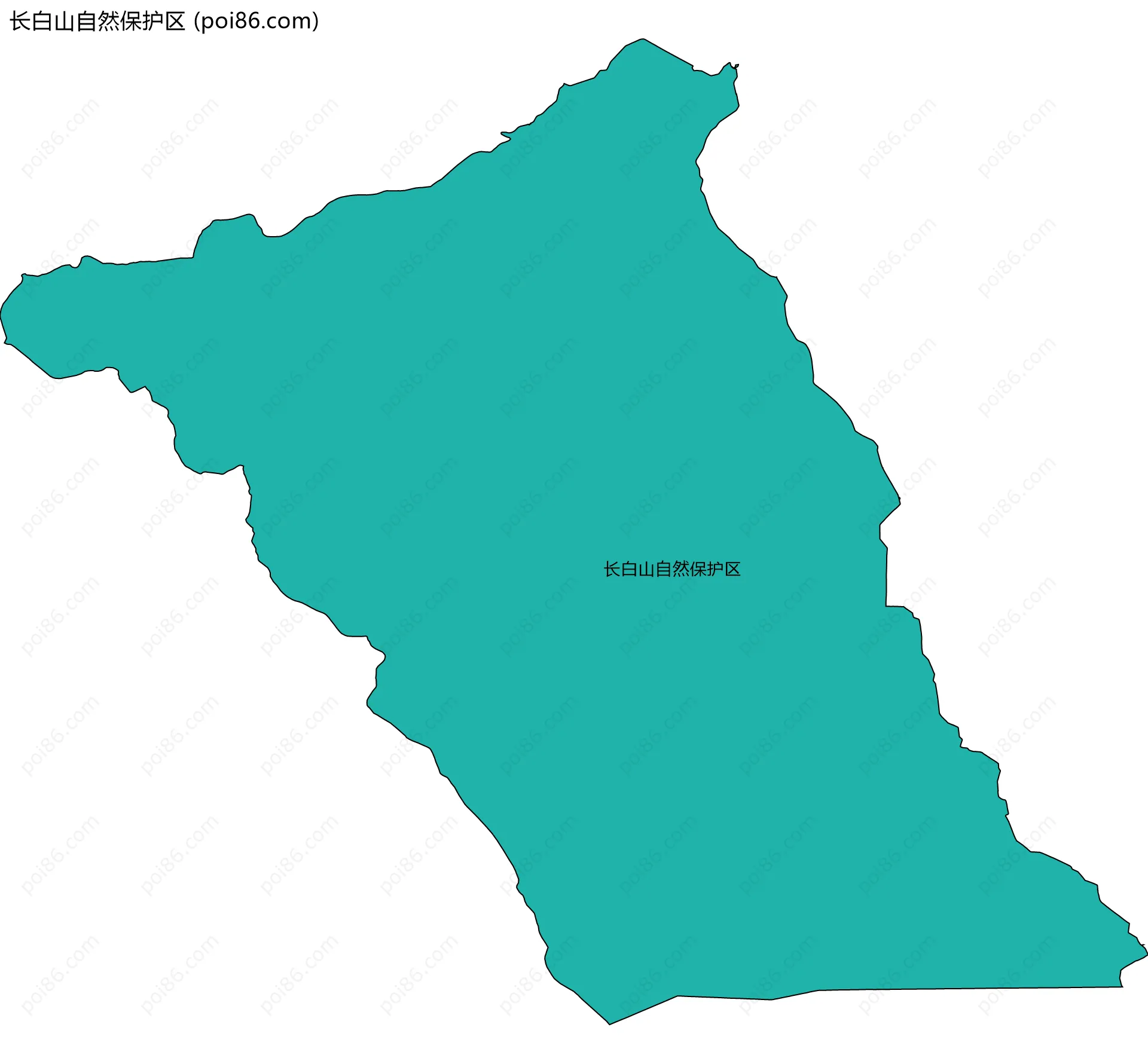 长白山自然保护区边界地图