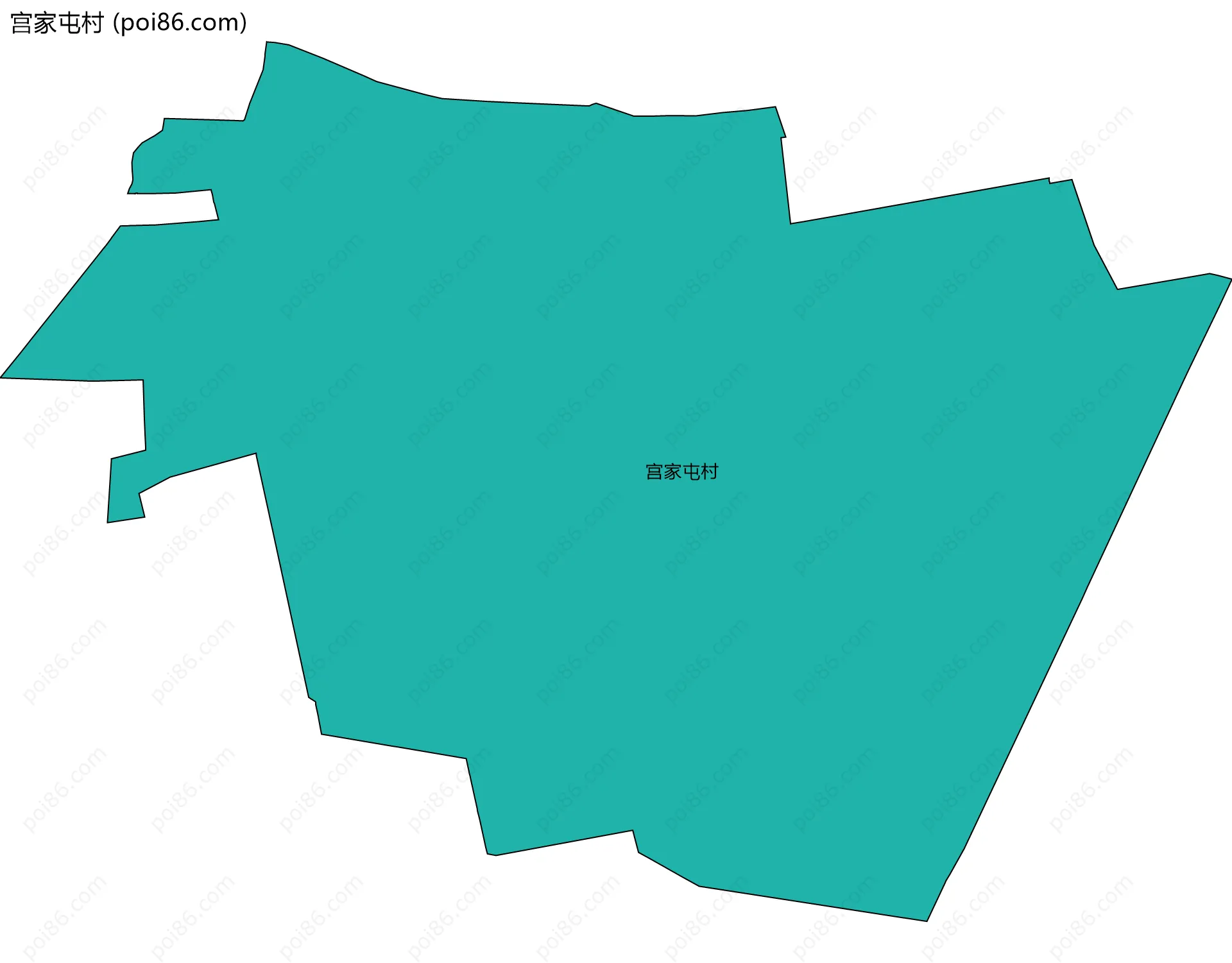 宫家屯村边界地图