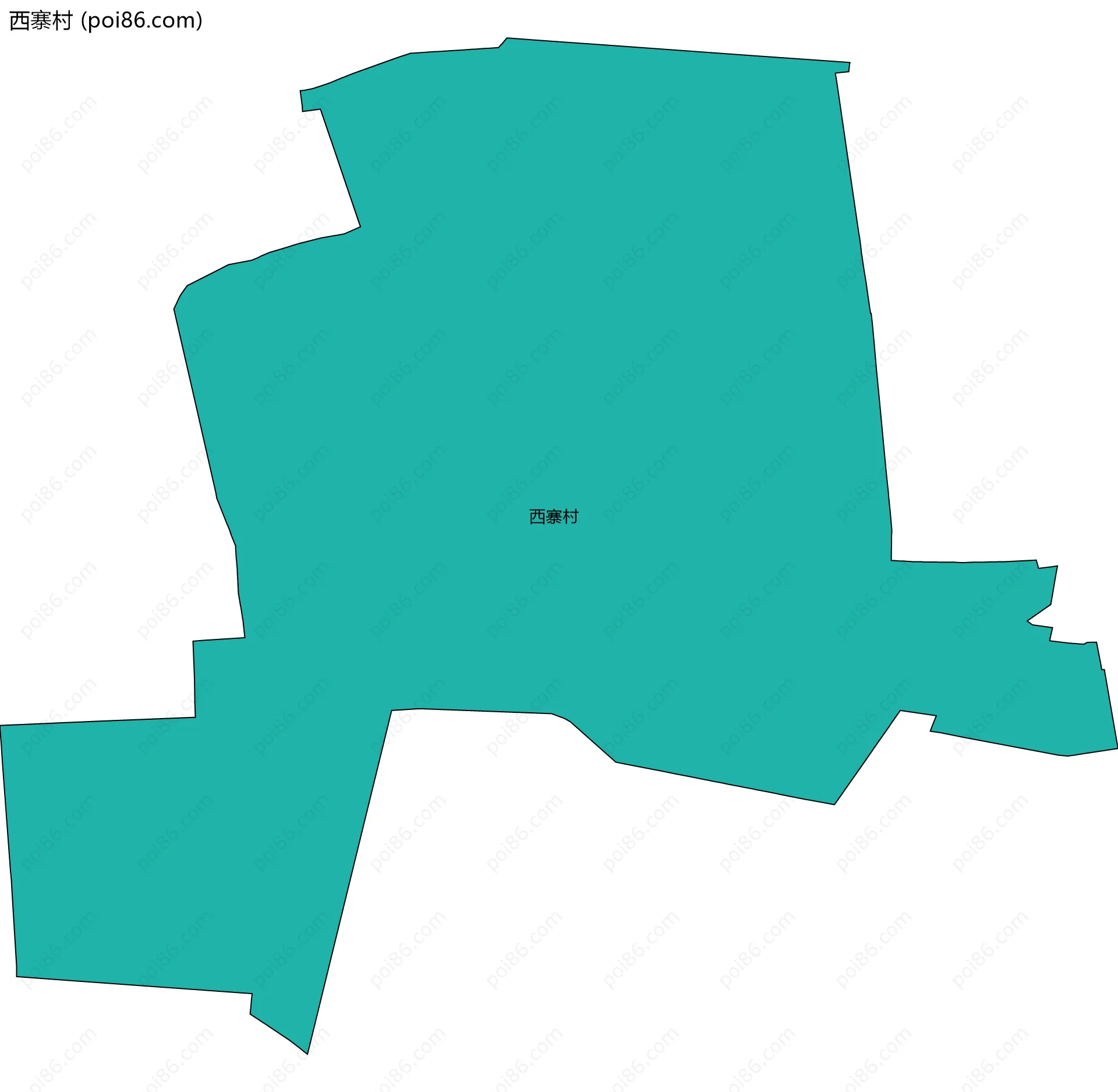 西寨村边界地图