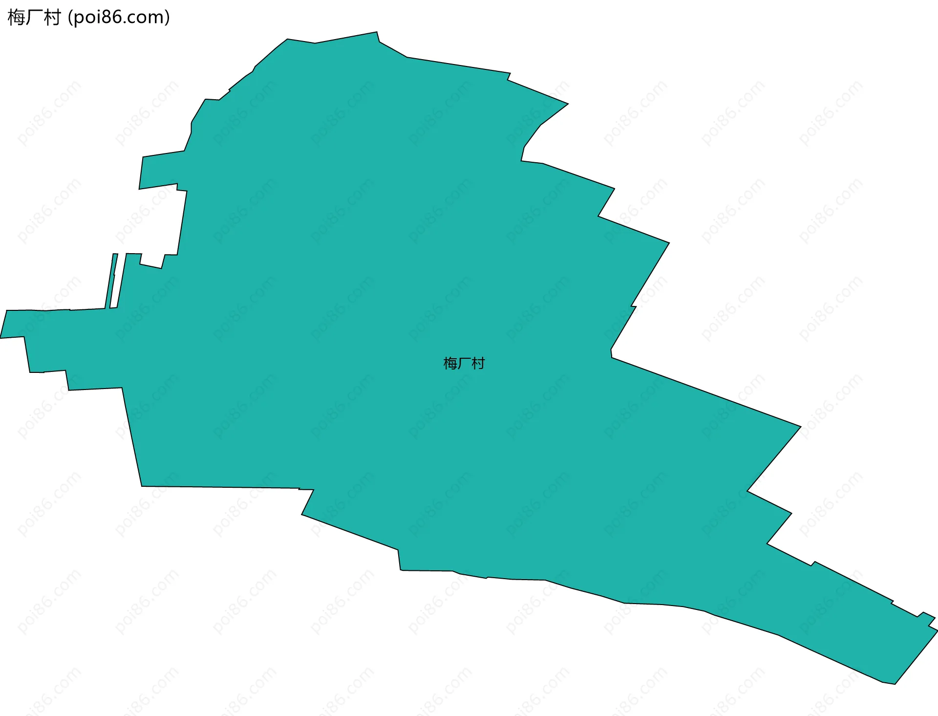 梅厂村边界地图