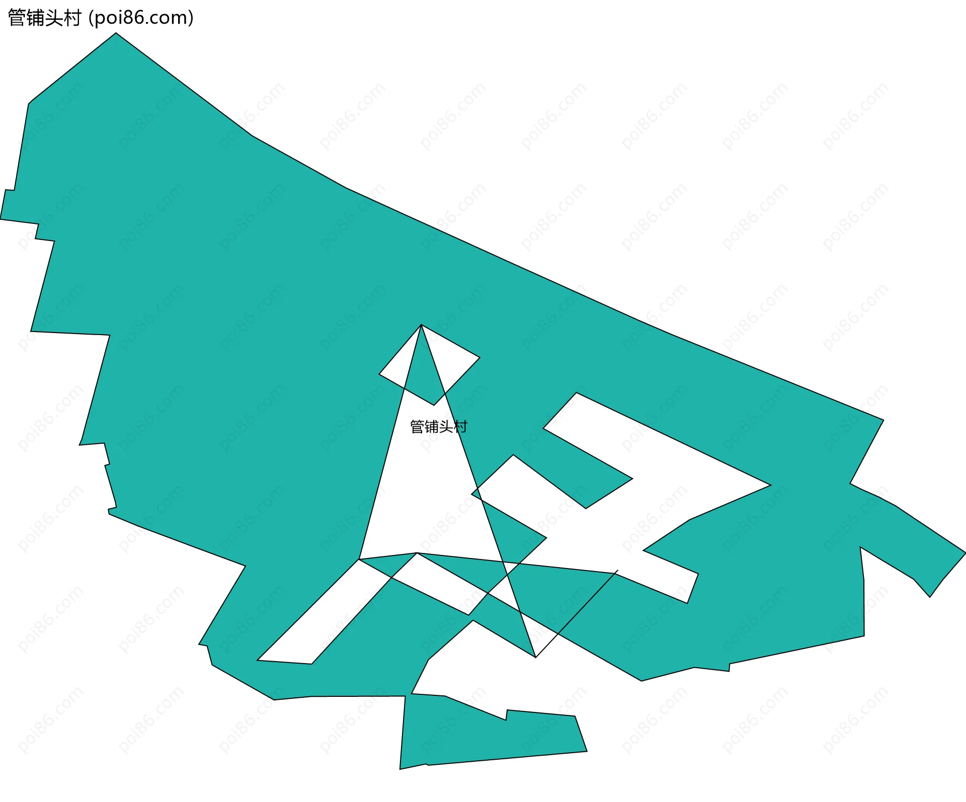 管铺头村边界地图